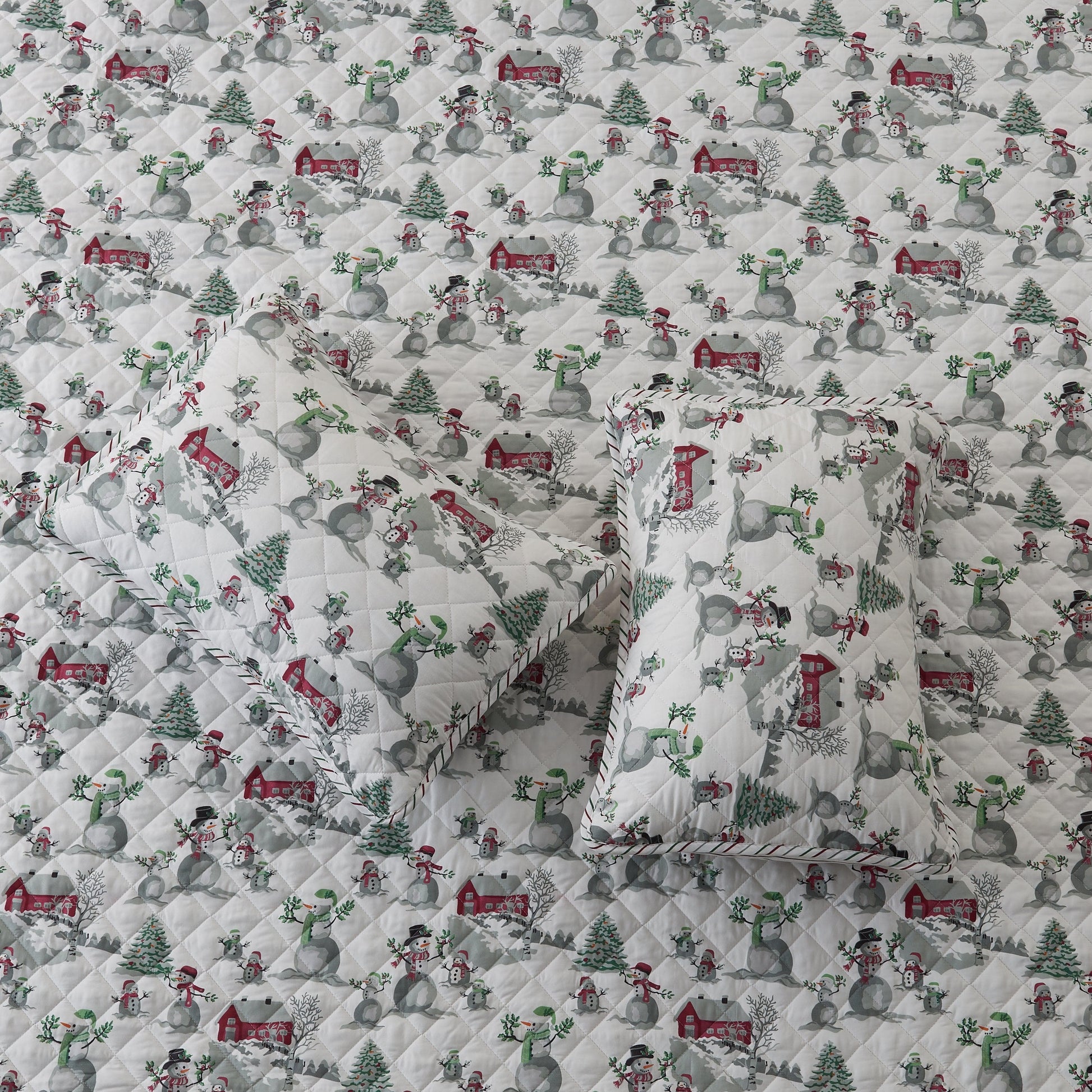 3 Piece Holiday Printed Quilt - Alfie Collection - Best Buy Furniture