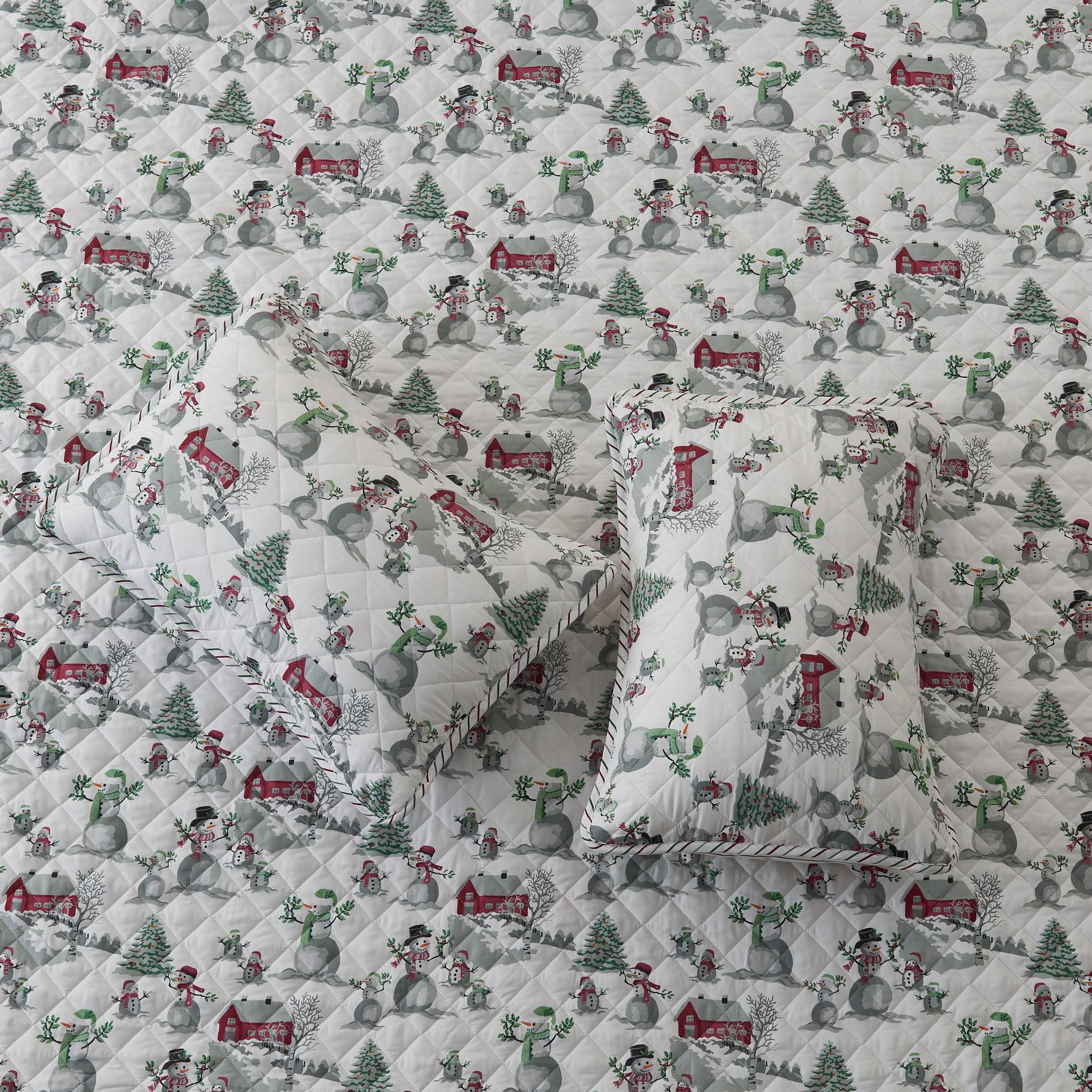 3 Piece Holiday Printed Quilt - Alfie Collection - Best Buy Furniture