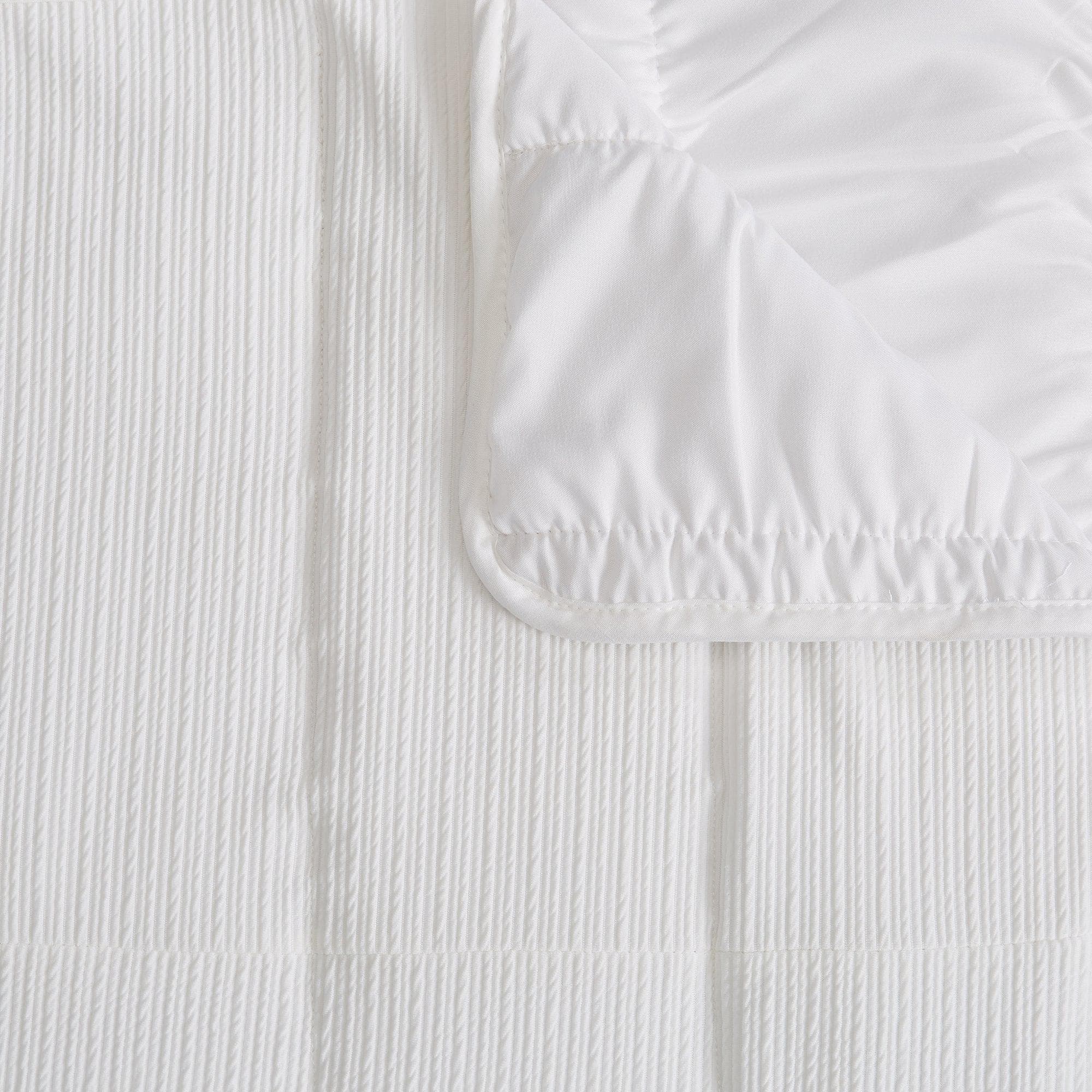 3 Piece Textured Striped Quilt Set - Ellie Collection - Best Buy Furniture