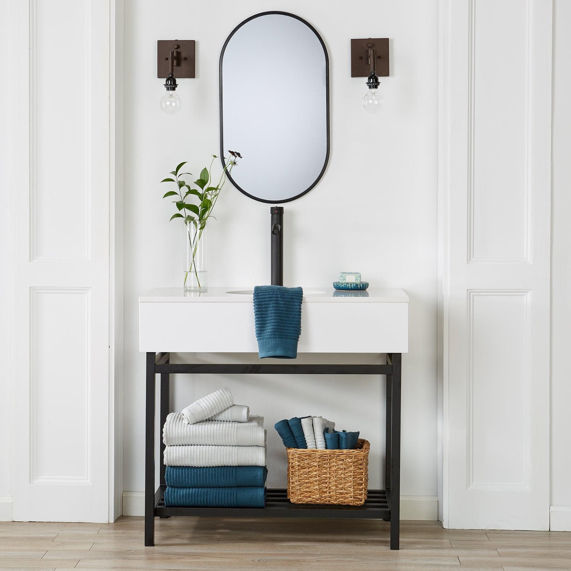 4 Pack Ribbed Hand Towels - Rori Collection - Best Buy Furniture