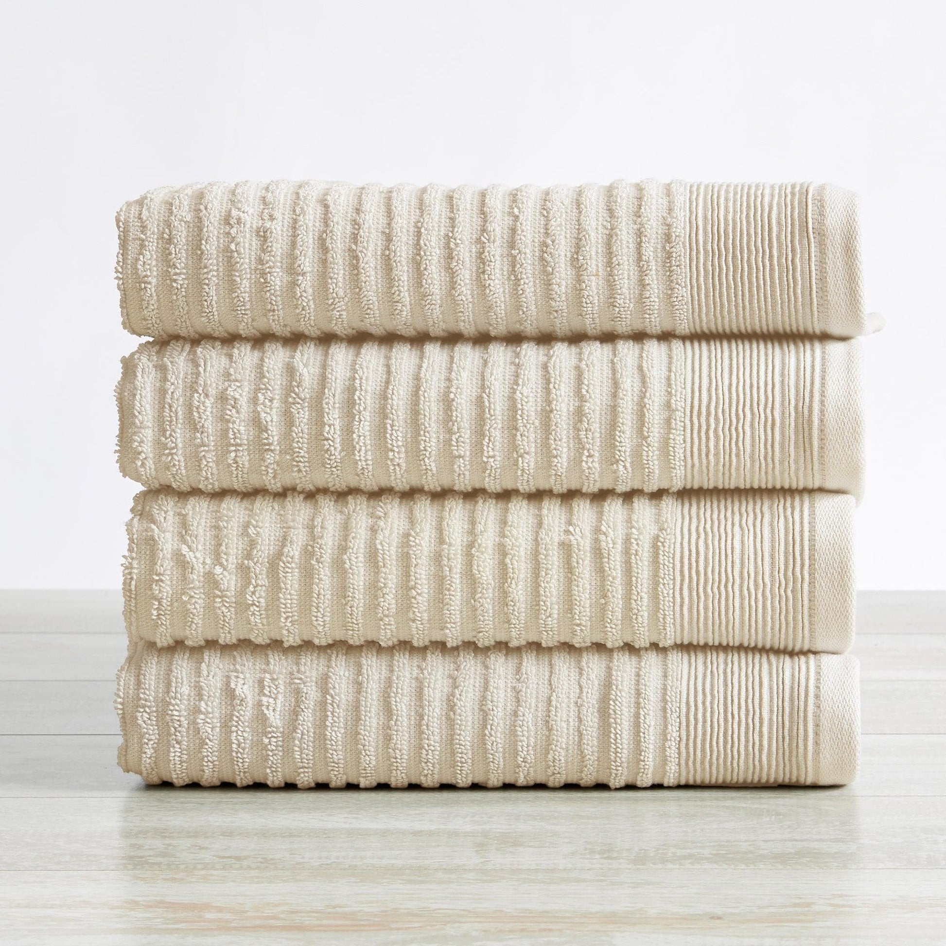 4 Pack Ribbed Hand Towels - Rori Collection - Best Buy Furniture