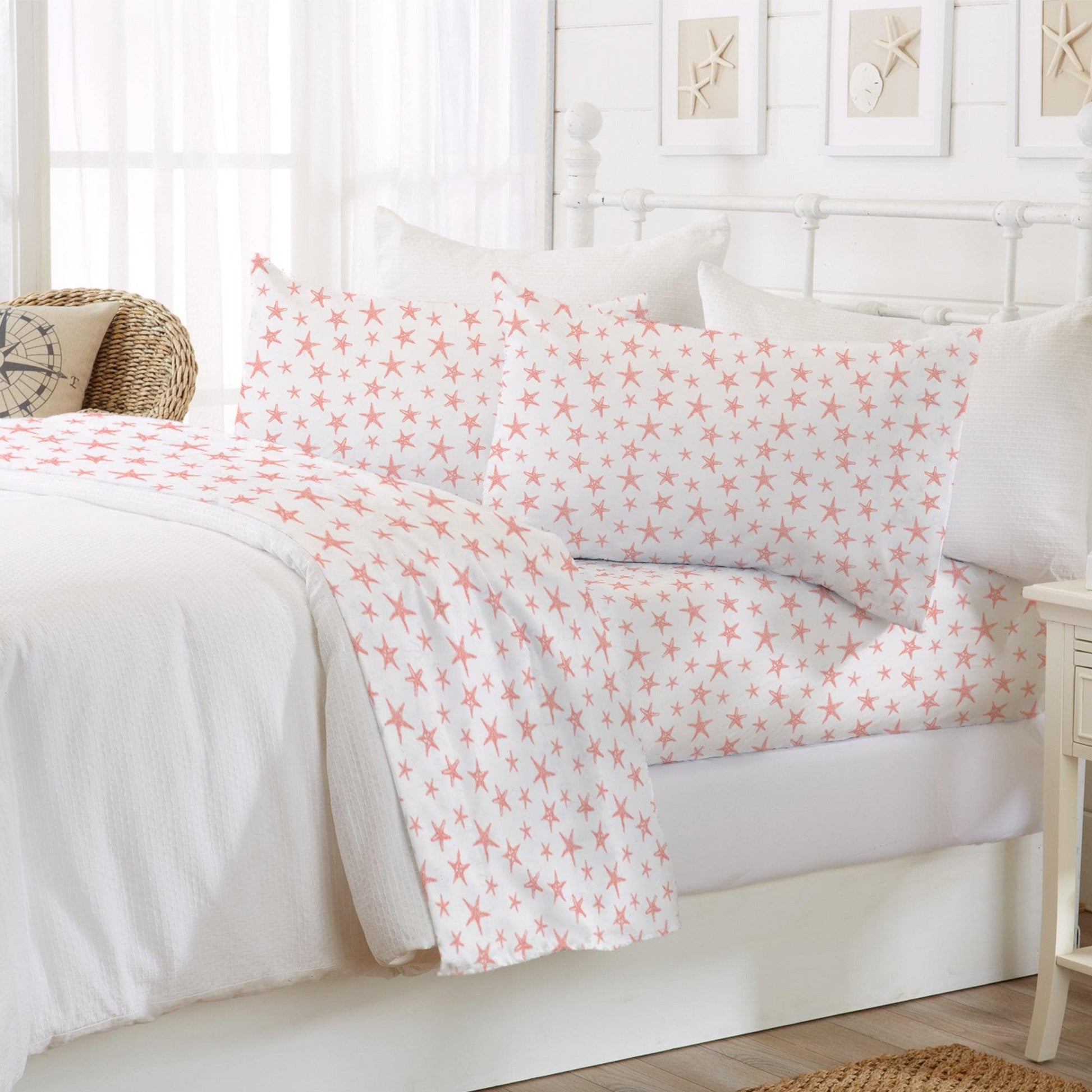 4-Piece Coastal Microfiber Sheet - Newport Collection - Best Buy Furniture