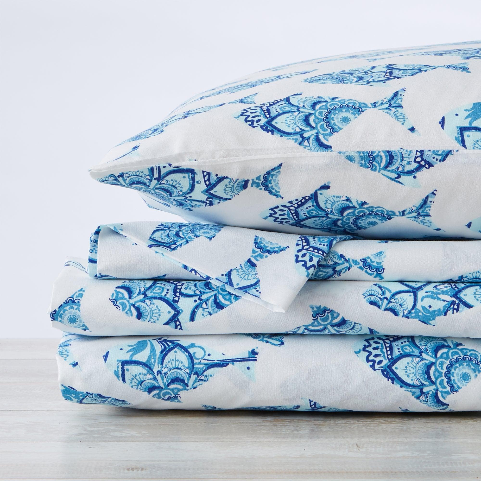 4-Piece Coastal Microfiber Sheet - Newport Collection - Best Buy Furniture