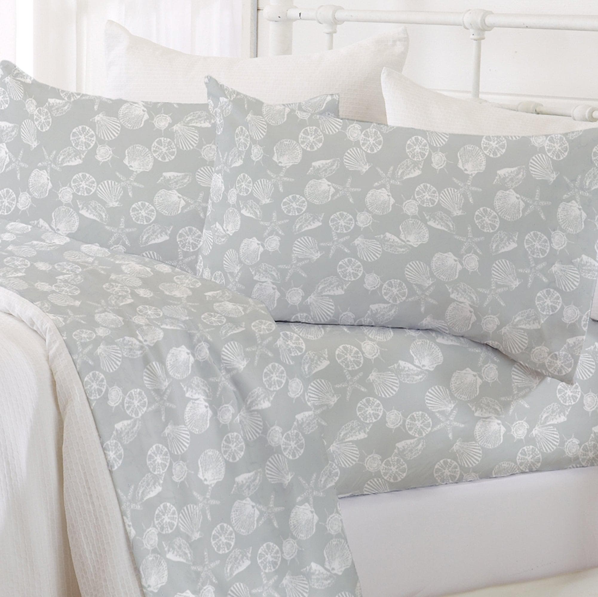 4-Piece Coastal Microfiber Sheet - Newport Collection - Best Buy Furniture