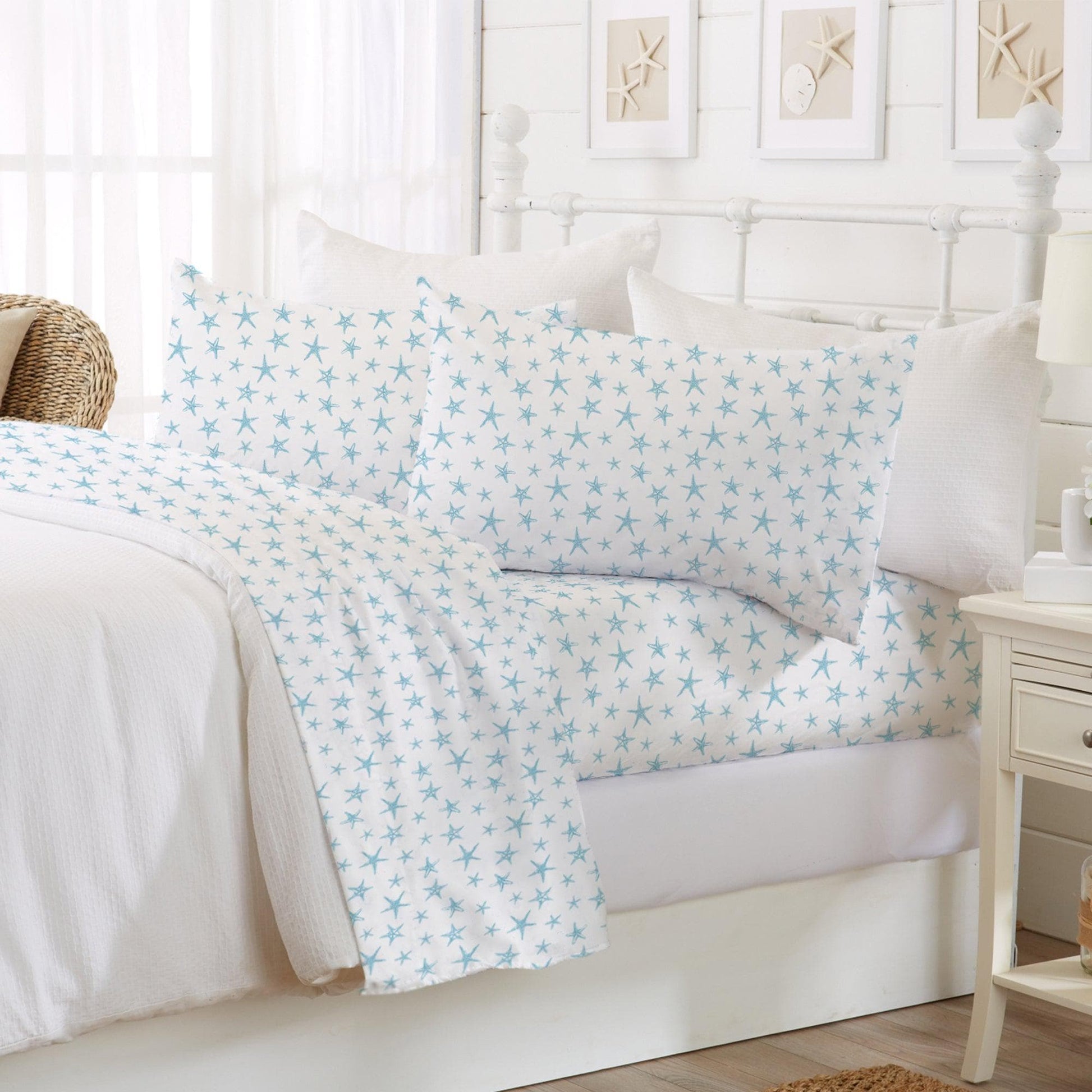 4-Piece Coastal Microfiber Sheet - Newport Collection - Best Buy Furniture