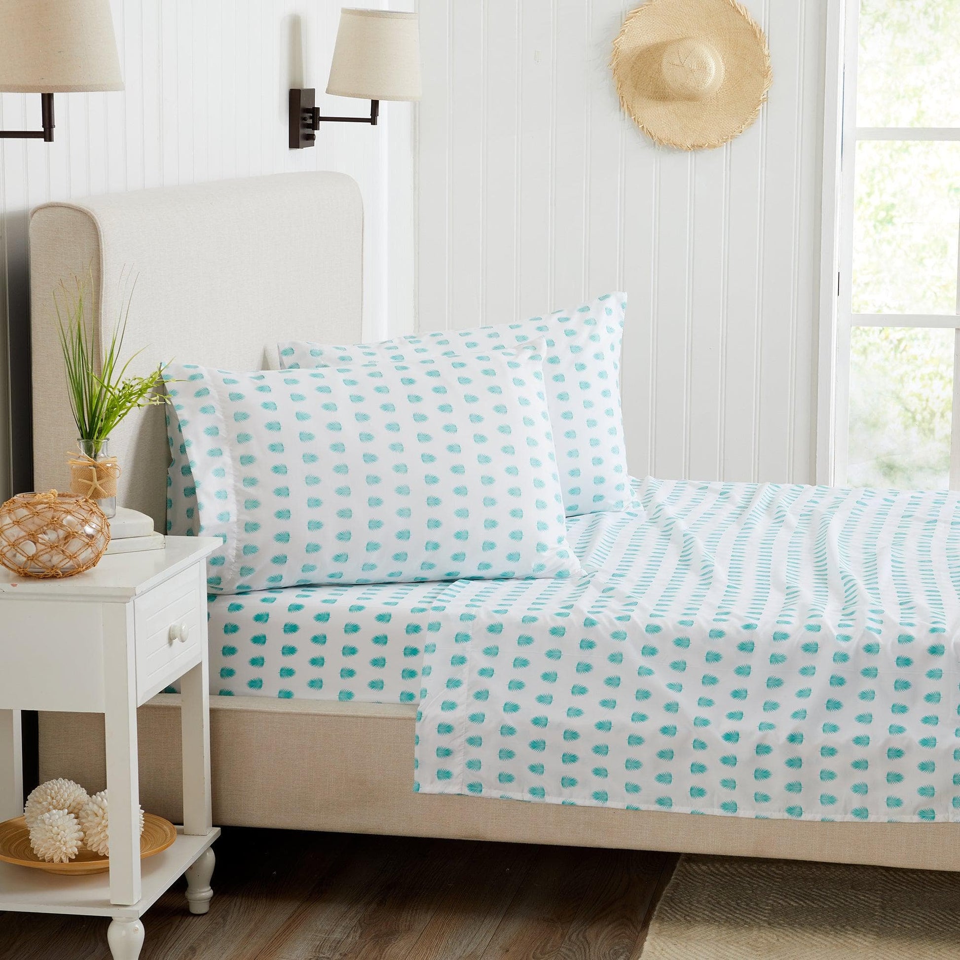 4-Piece Coastal Microfiber Sheet Set - Nantucket Collection - Best Buy Furniture