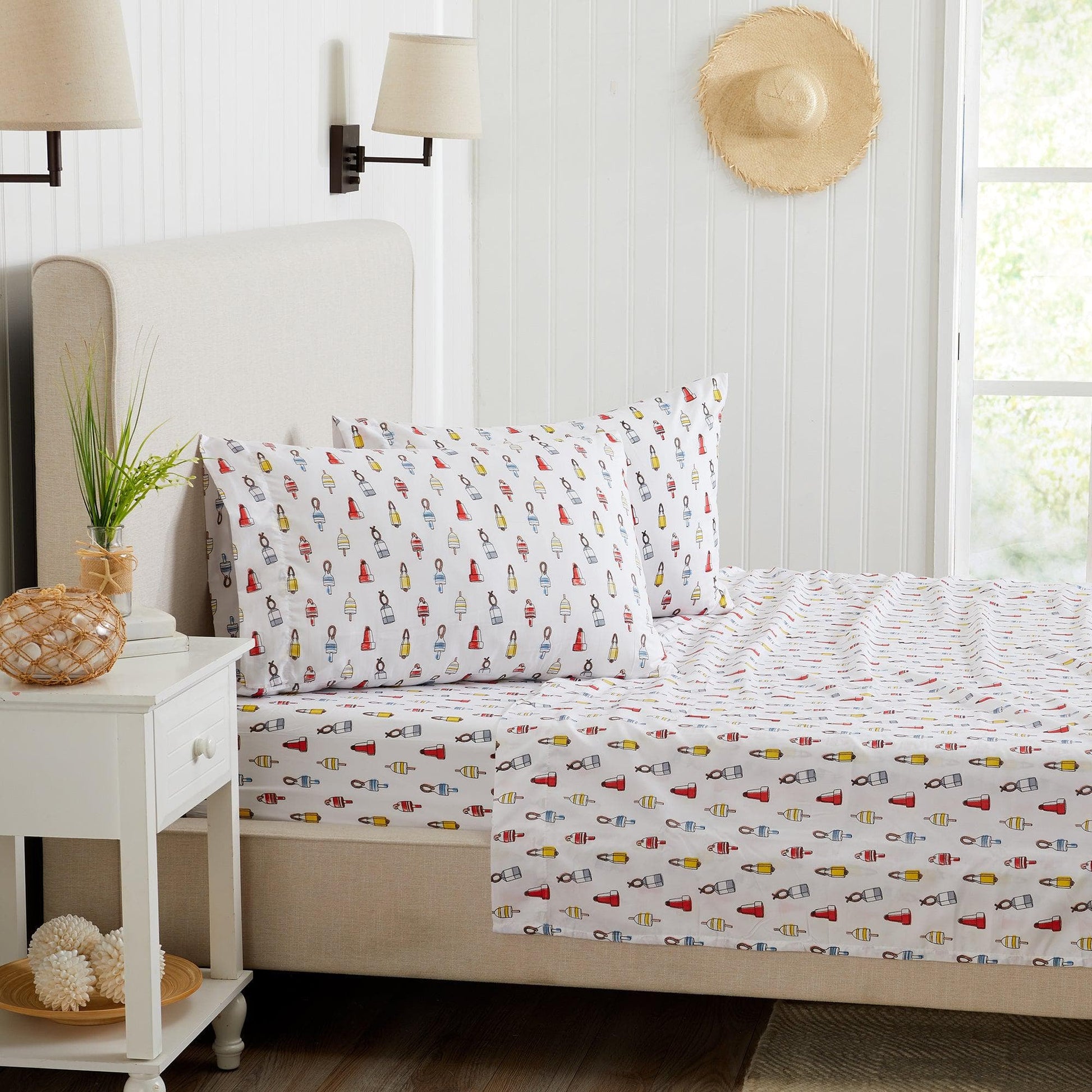 4-Piece Coastal Microfiber Sheet Set - Nantucket Collection - Best Buy Furniture