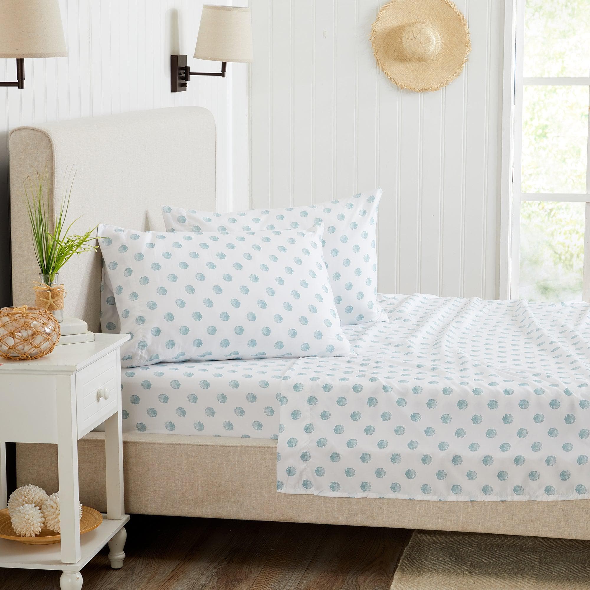 4-Piece Coastal Microfiber Sheet Set - Nantucket Collection - Best Buy Furniture