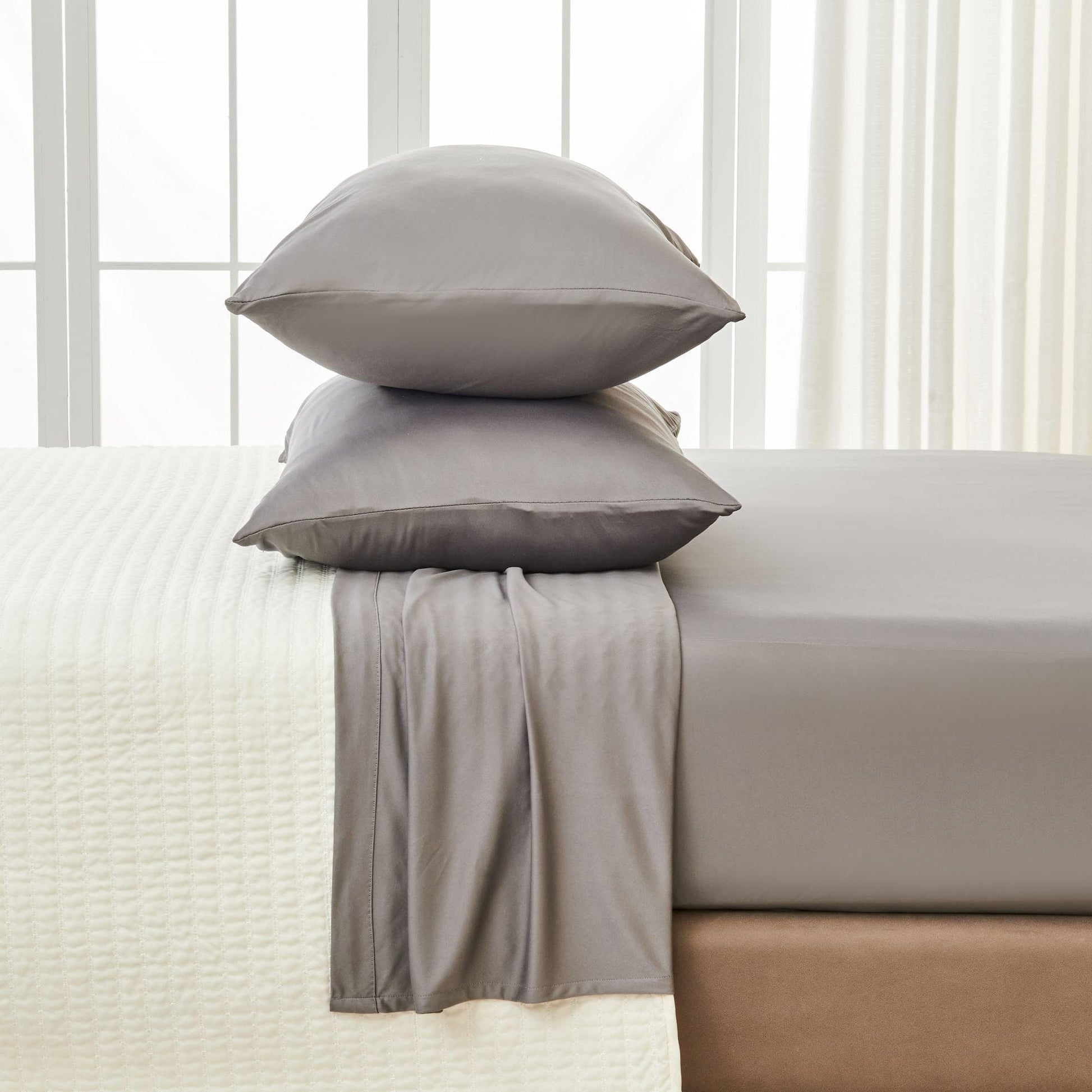 4-Piece Interlock Microfiber Sheet Set - Mackenna Collection - Best Buy Furniture
