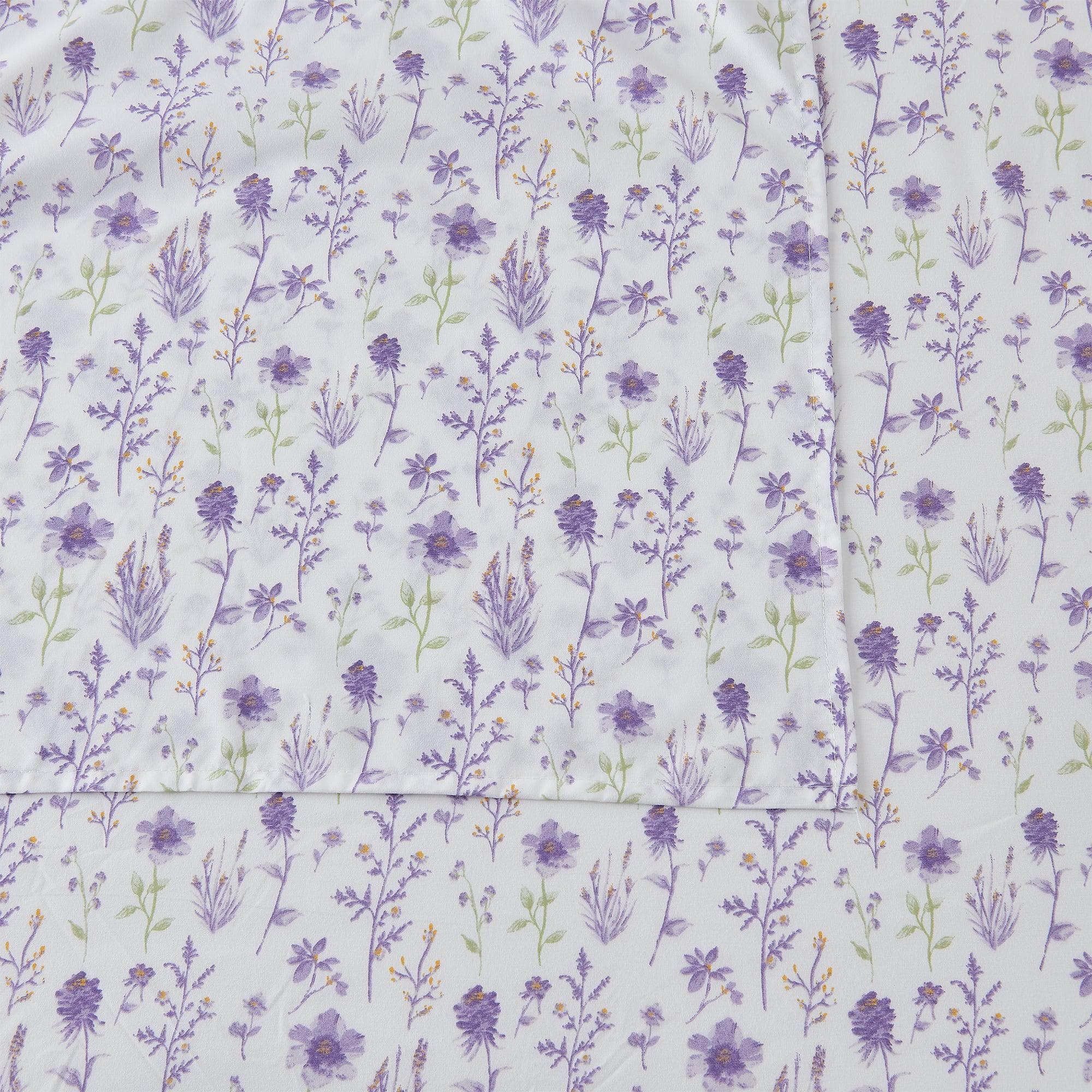 4 Piece Watercolor Floral Microfiber Sheet - Delia Collection - Best Buy Furniture