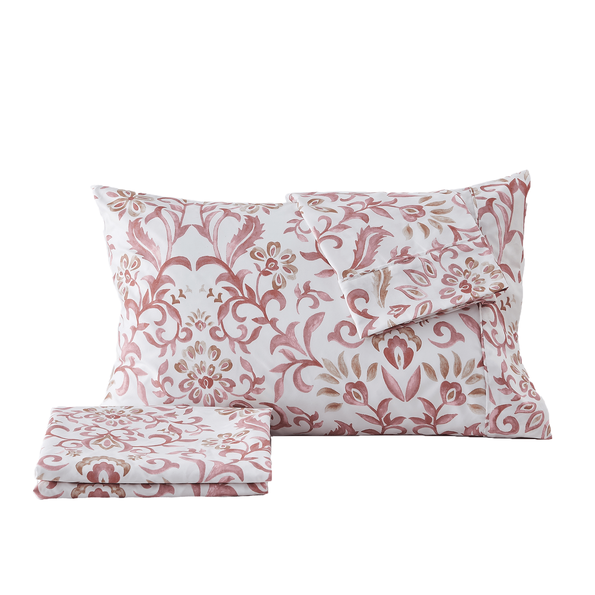 4 Piece Watercolor Floral Microfiber Sheet - Delia Collection - Best Buy Furniture