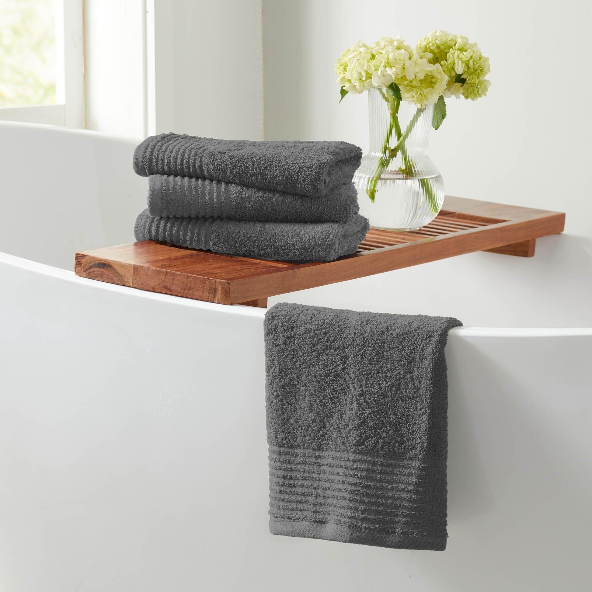 4 Pack Cotton Bath Towels - Kasper Collection - Best Buy Furniture