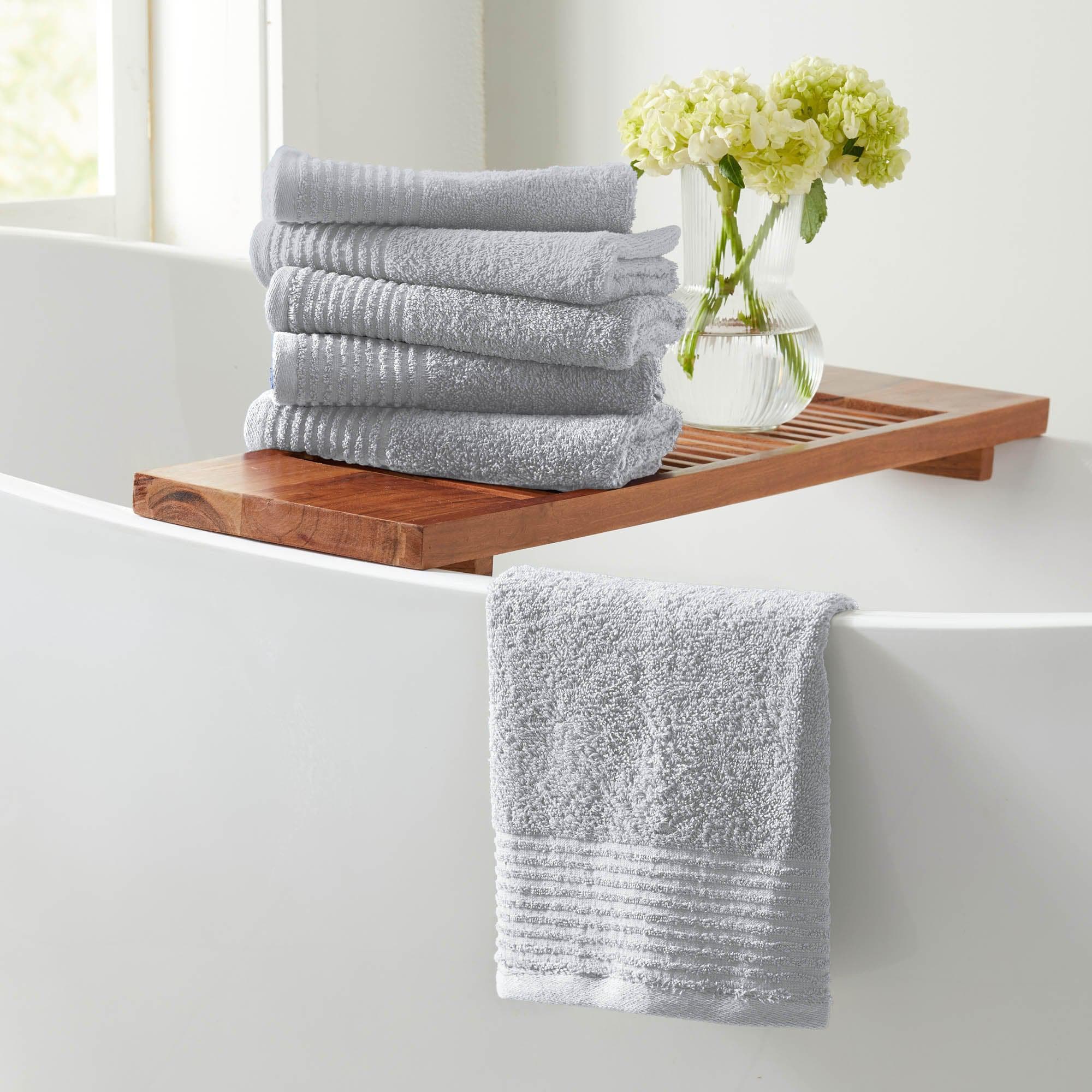 4 Pack Cotton Bath Towels - Kasper Collection - Best Buy Furniture