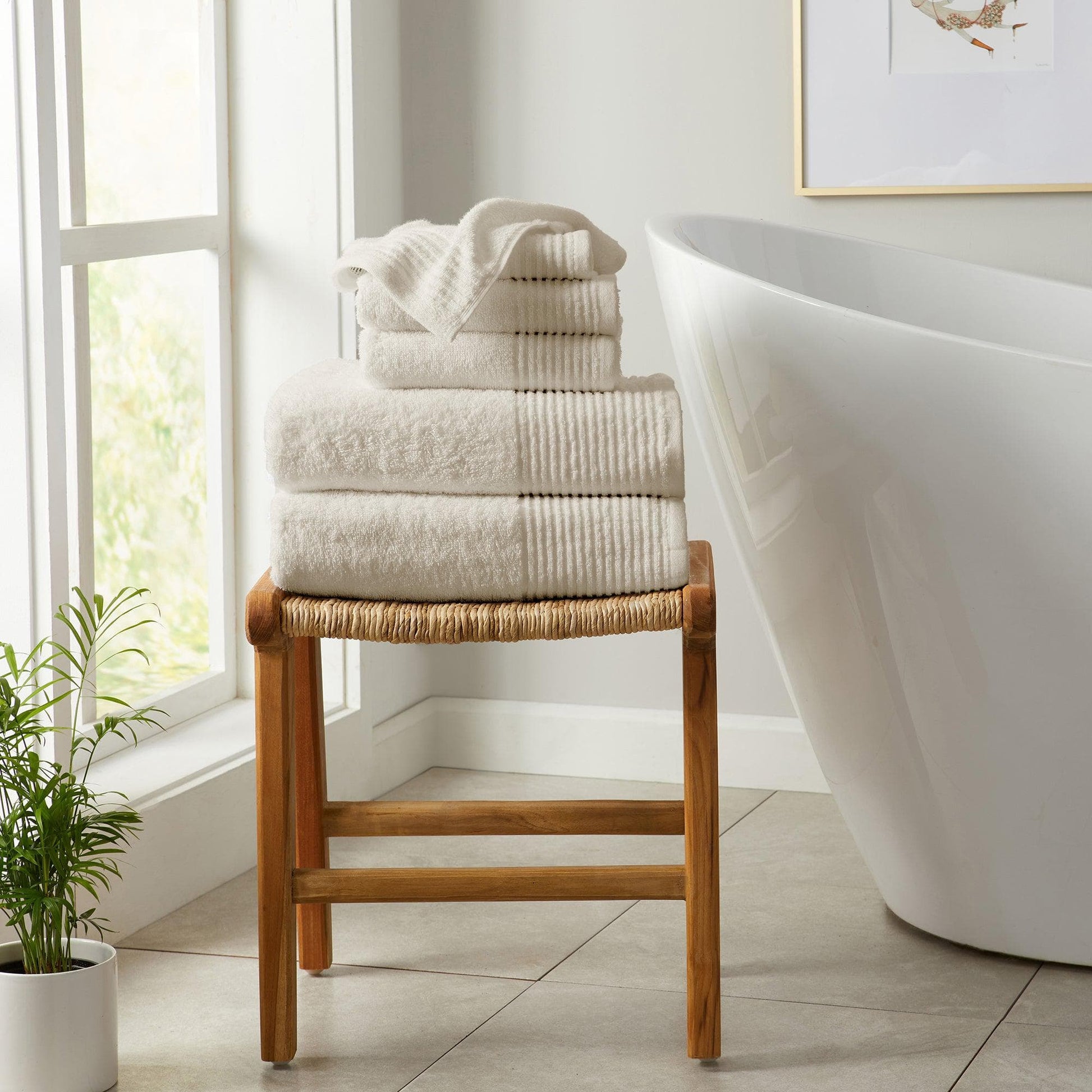 6 Piece Set Cotton Bath Towels - Kasper Collection - Best Buy Furniture