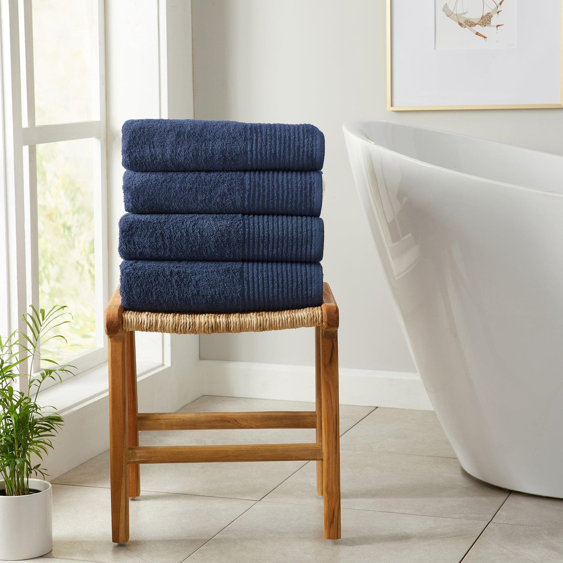 6 Piece Set Cotton Bath Towels - Kasper Collection - Best Buy Furniture