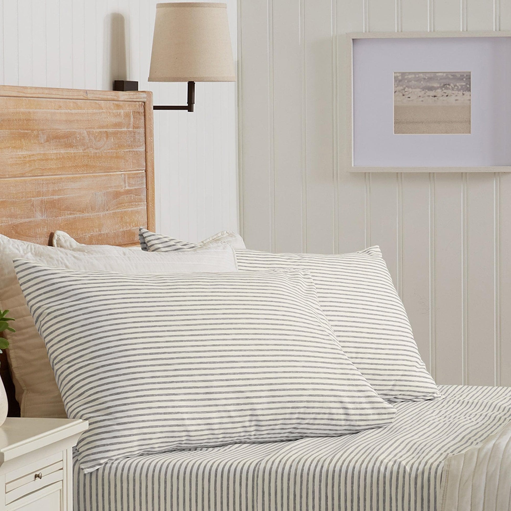 Striped Microfiber Sheet Set - Evette Collection - Best Buy Furniture