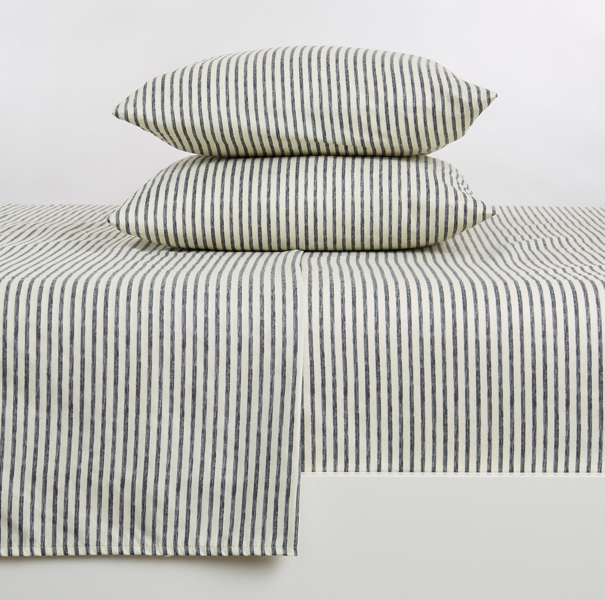 Striped Microfiber Sheet Set - Evette Collection - Best Buy Furniture