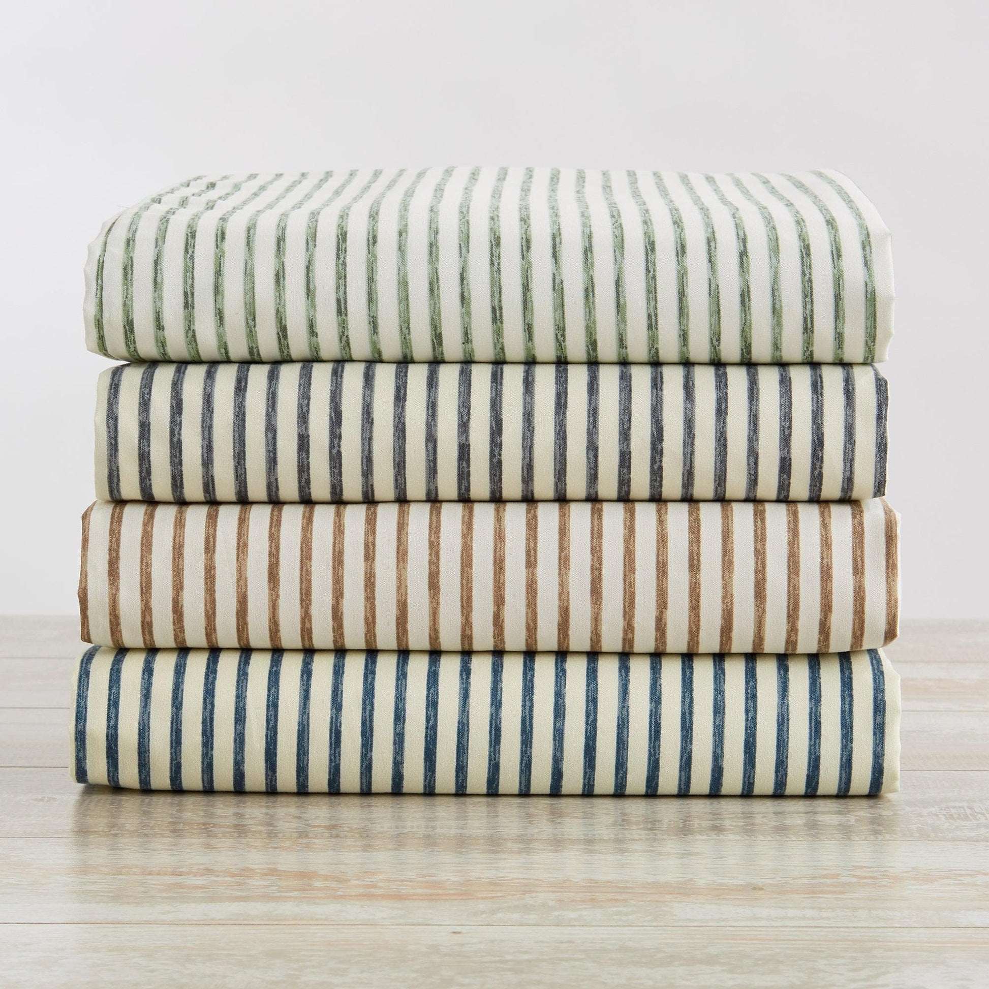 Striped Microfiber Sheet Set - Evette Collection - Best Buy Furniture