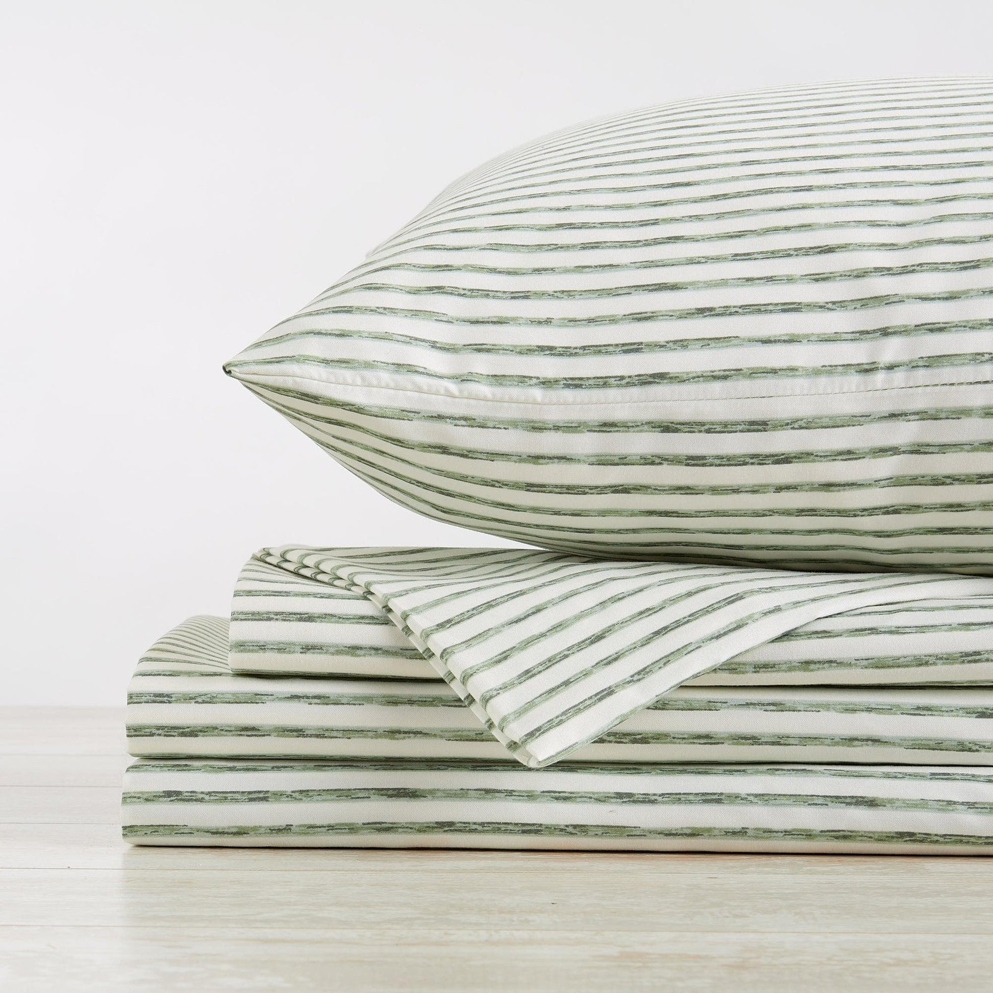 Striped Microfiber Sheet Set - Evette Collection - Best Buy Furniture