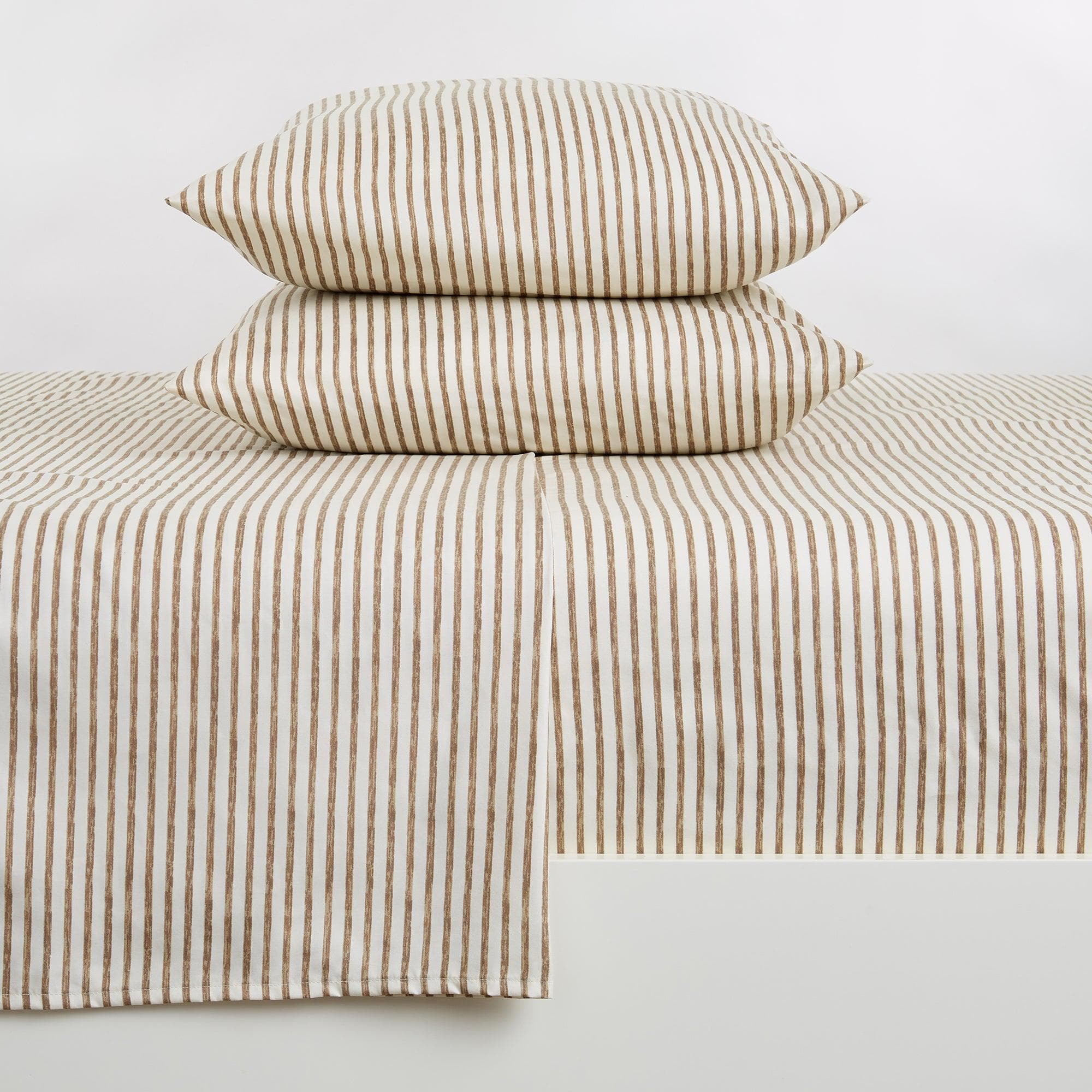 Striped Microfiber Sheet Set - Evette Collection - Best Buy Furniture