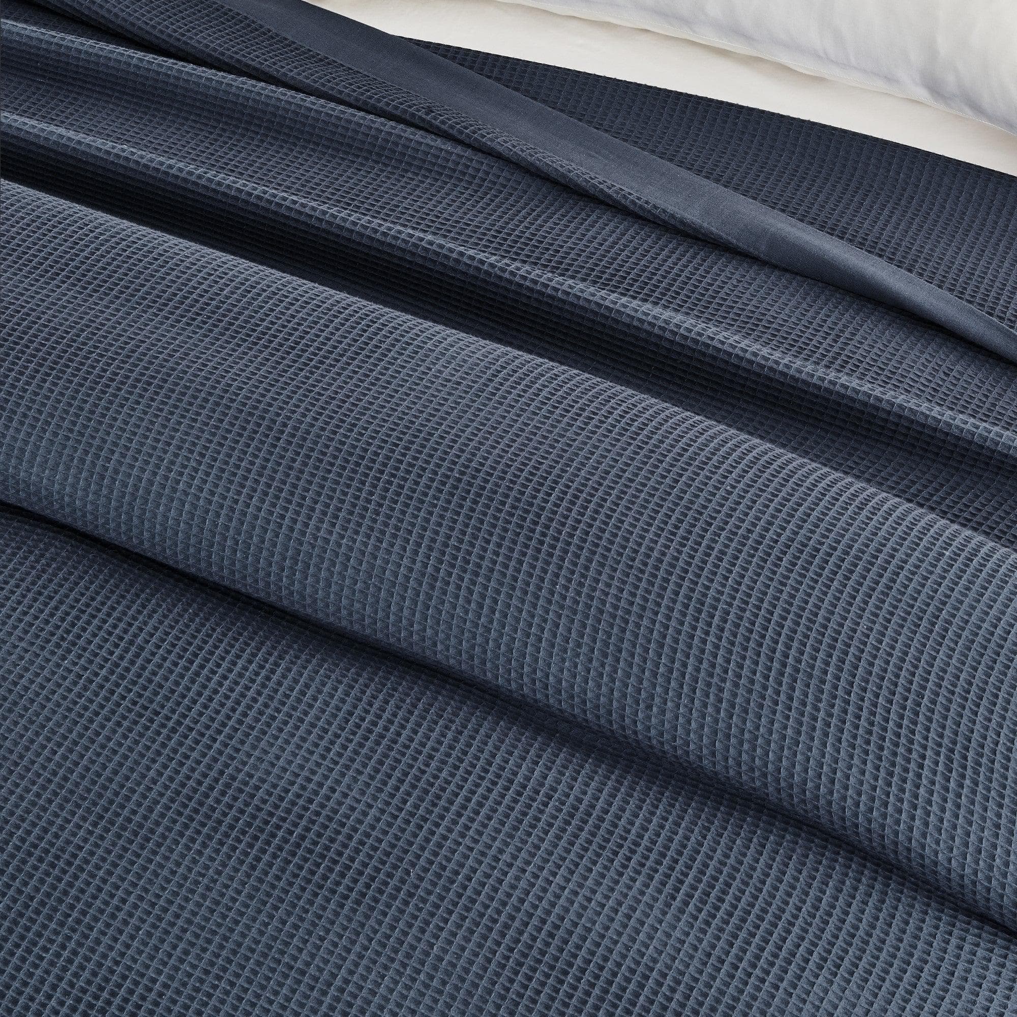 100% Cotton Small Waffle Weave Blanket - Hazel Collection - Best Buy Furniture