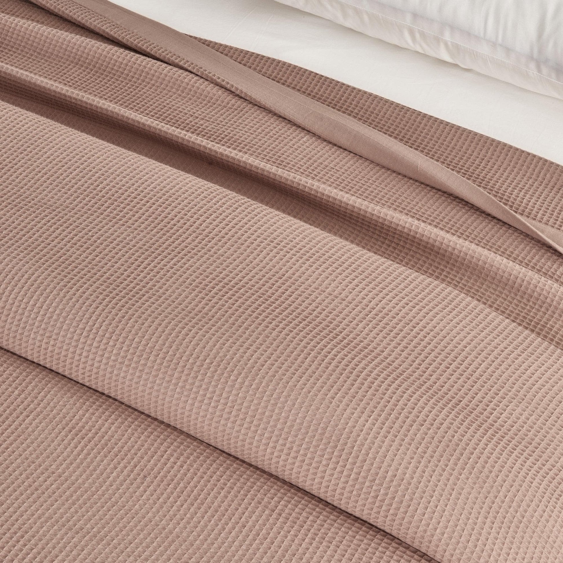 100% Cotton Small Waffle Weave Blanket - Hazel Collection - Best Buy Furniture