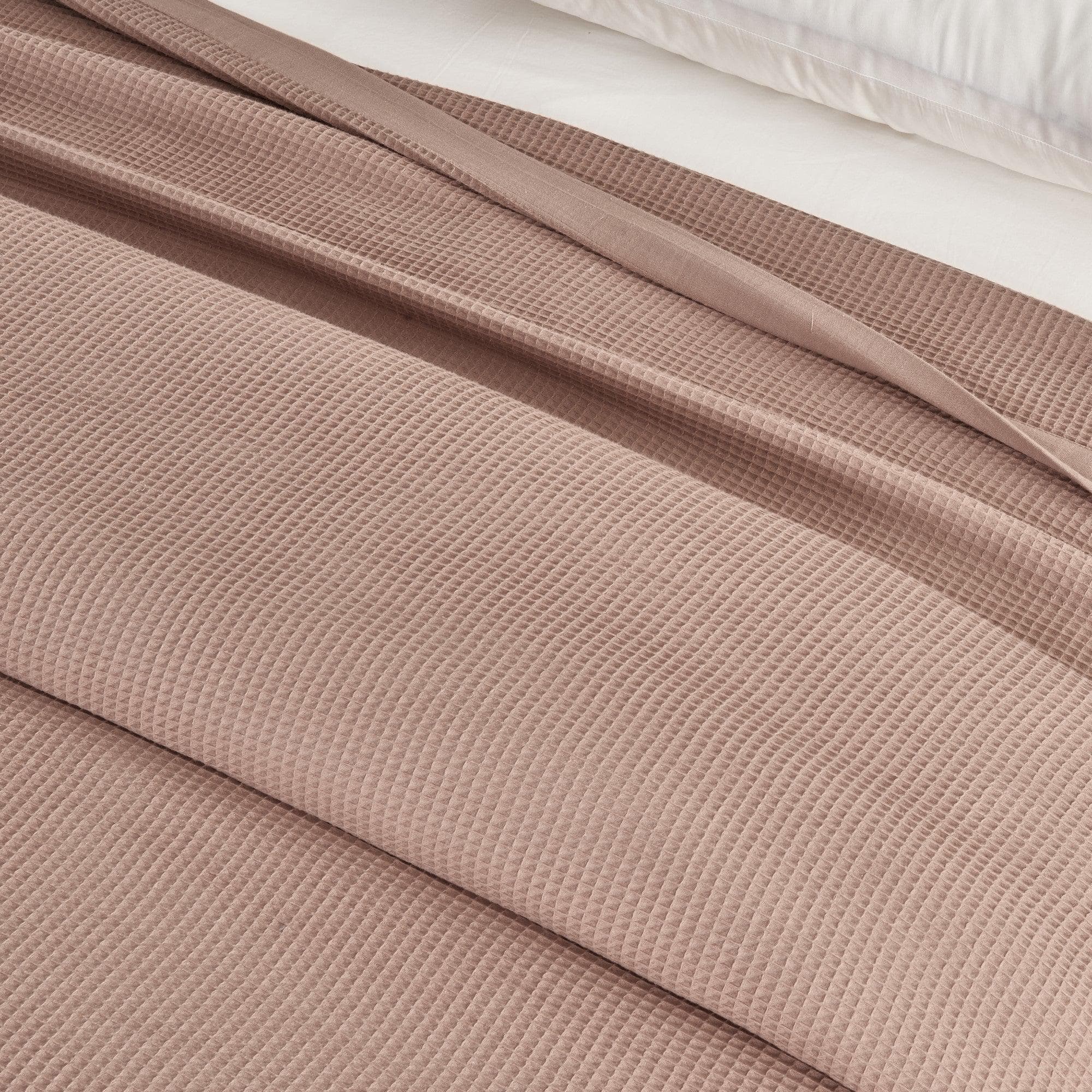 100% Cotton Small Waffle Weave Blanket - Hazel Collection - Best Buy Furniture