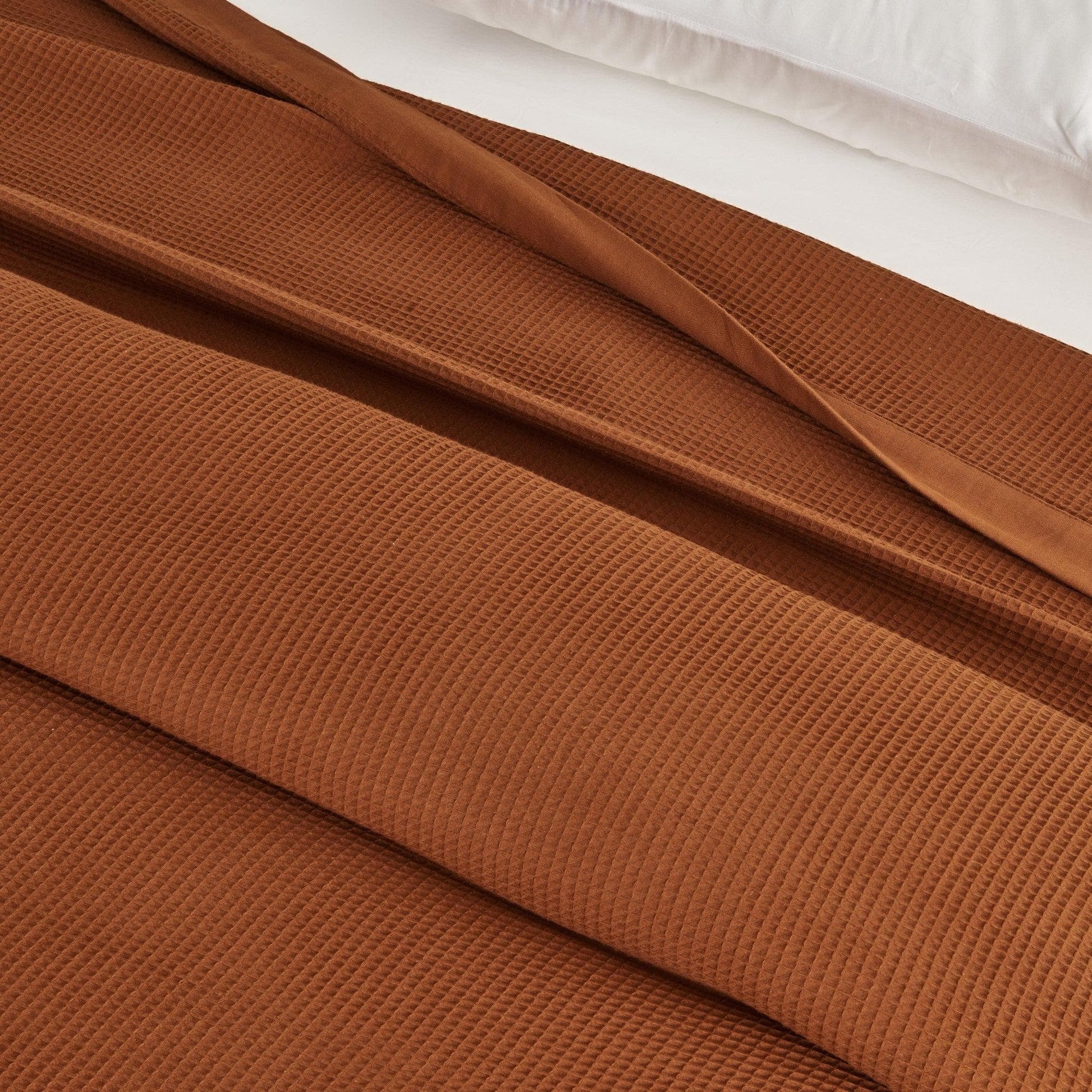 100% Cotton Small Waffle Weave Blanket - Hazel Collection - Best Buy Furniture