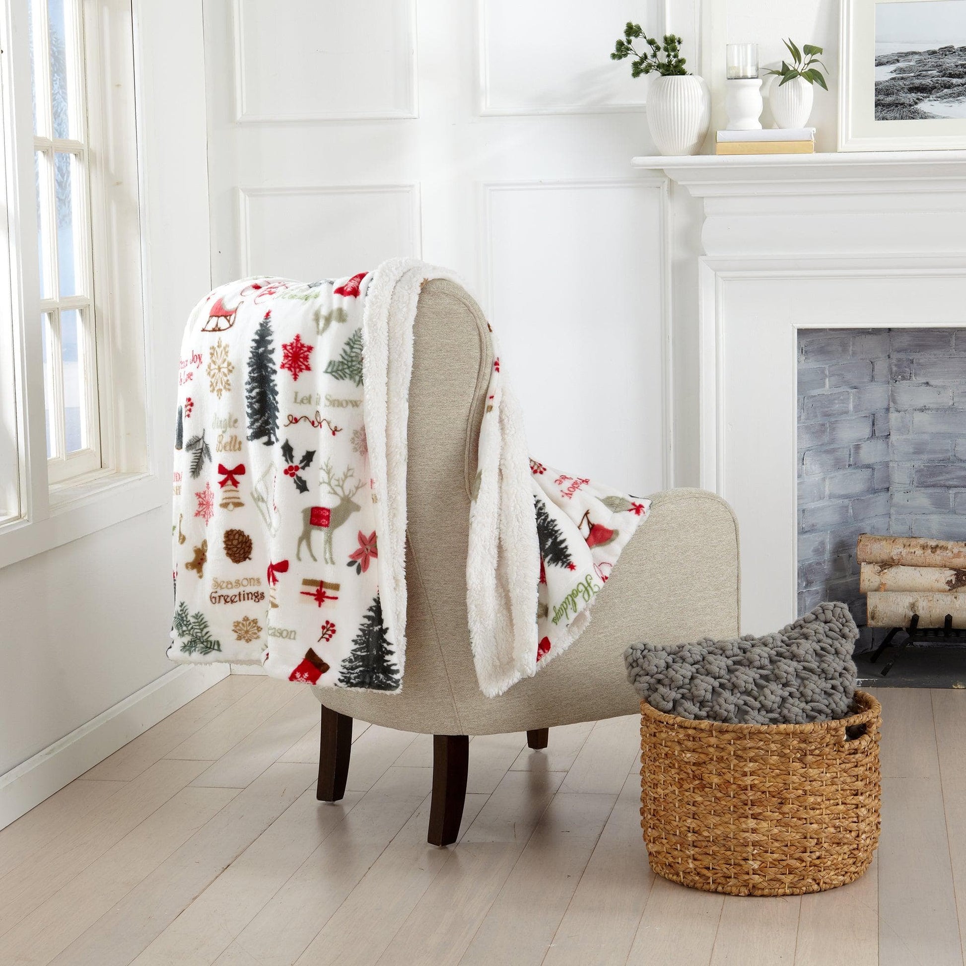 Sherpa Throw Blanket - Eve Collection - Best Buy Furniture