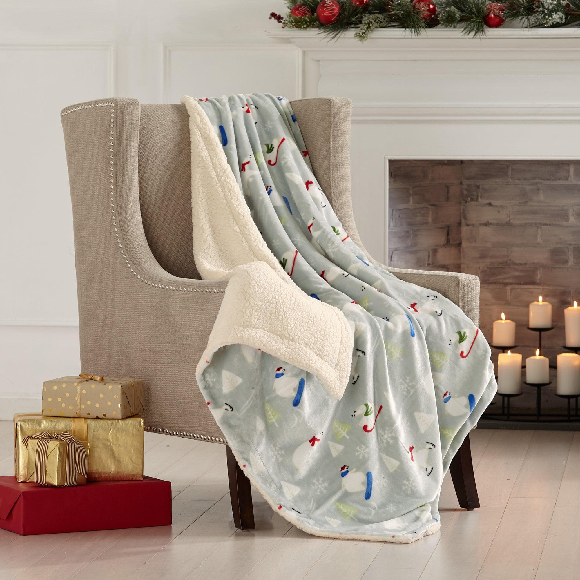 Sherpa Throw Blanket - Eve Collection - Best Buy Furniture