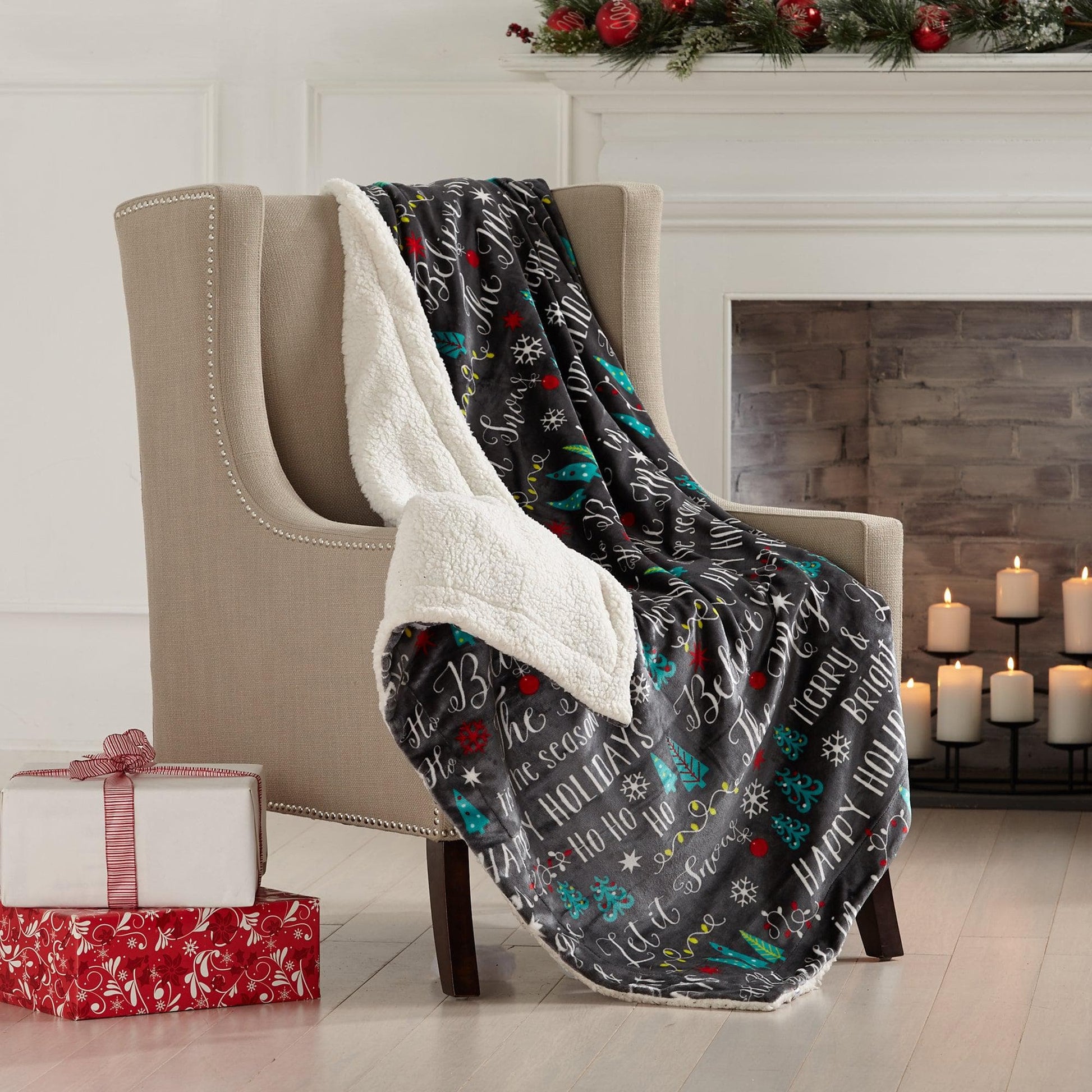 Sherpa Throw Blanket - Eve Collection - Best Buy Furniture
