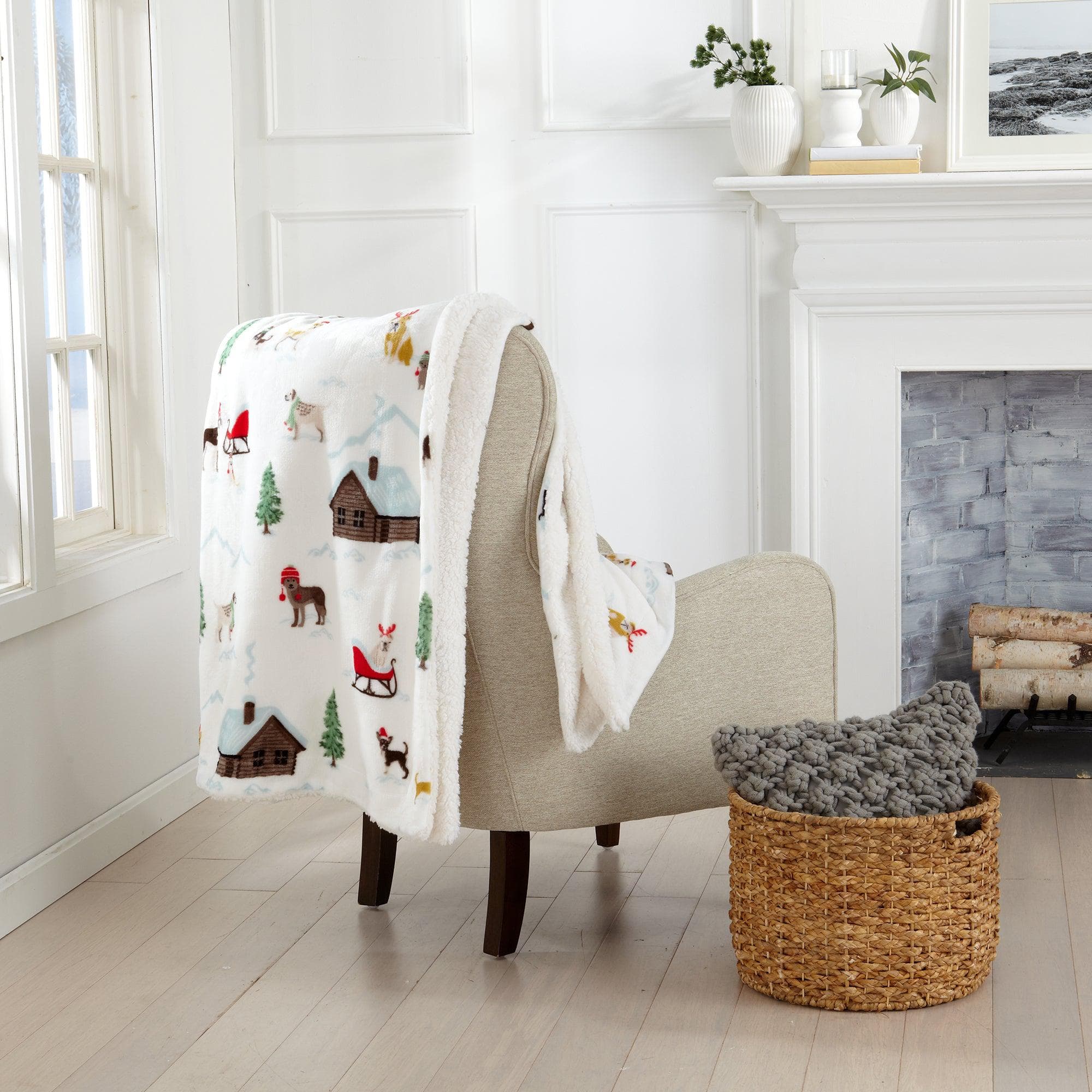 Sherpa Throw Blanket - Eve Collection - Best Buy Furniture