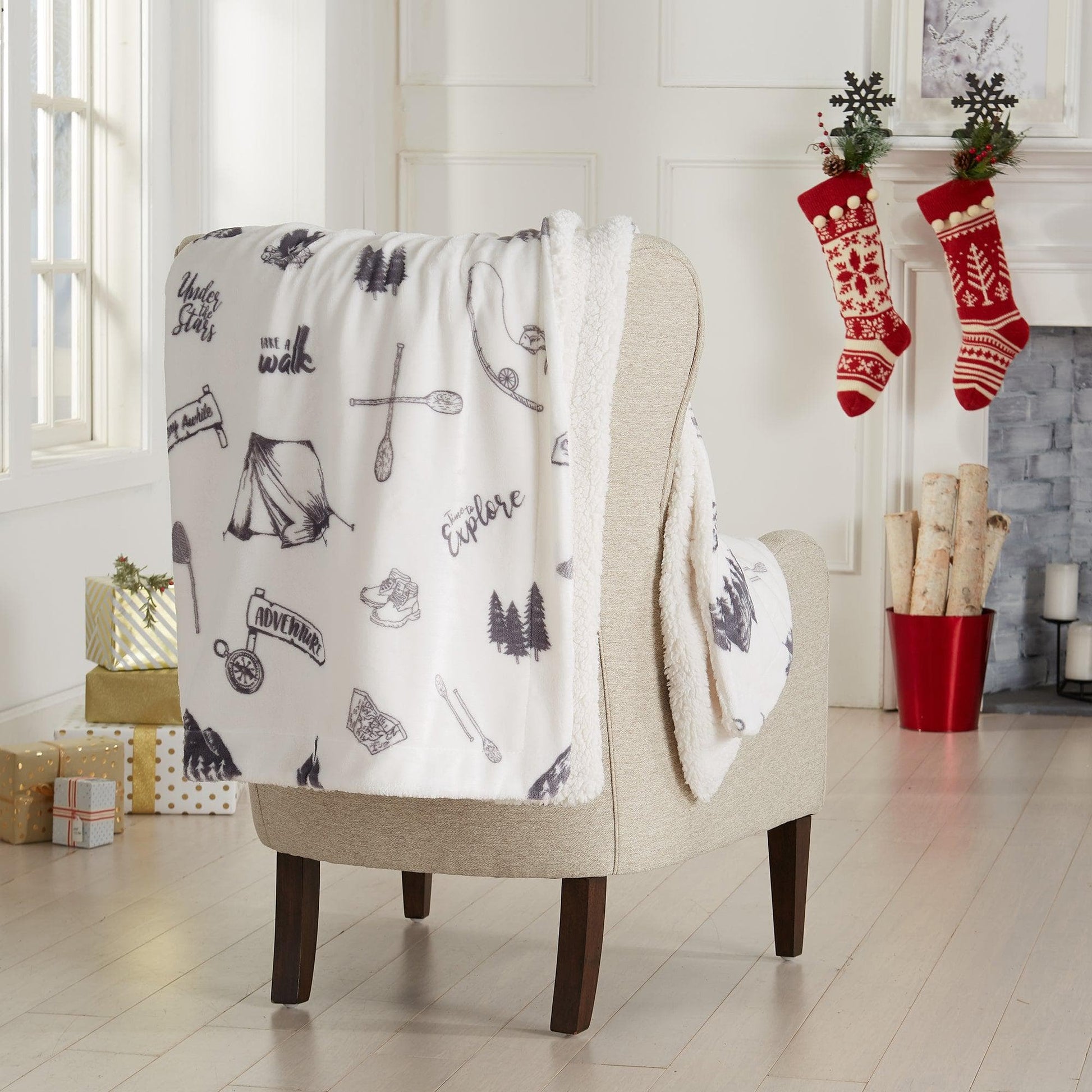 Sherpa Throw Blanket - Hudson Collection - Best Buy Furniture