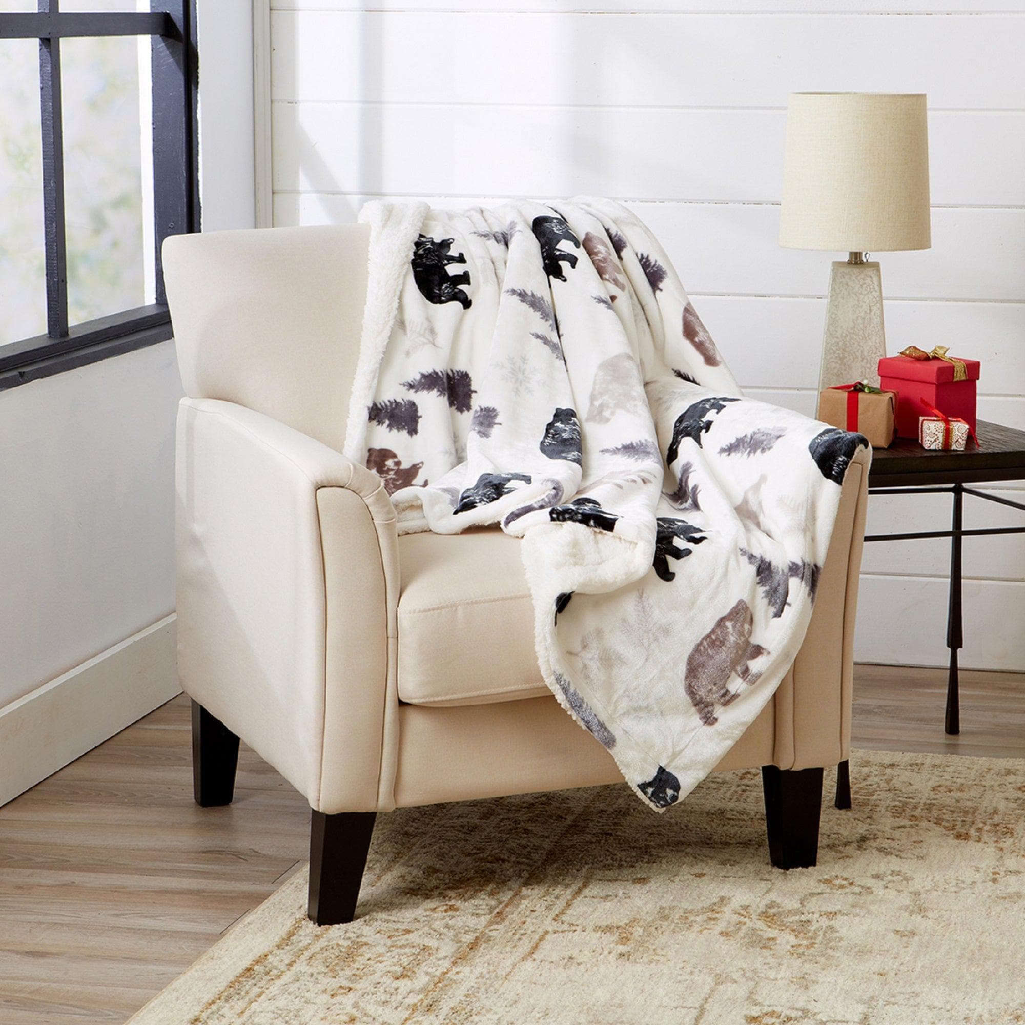 Sherpa Throw Blanket - Hudson Collection - Best Buy Furniture