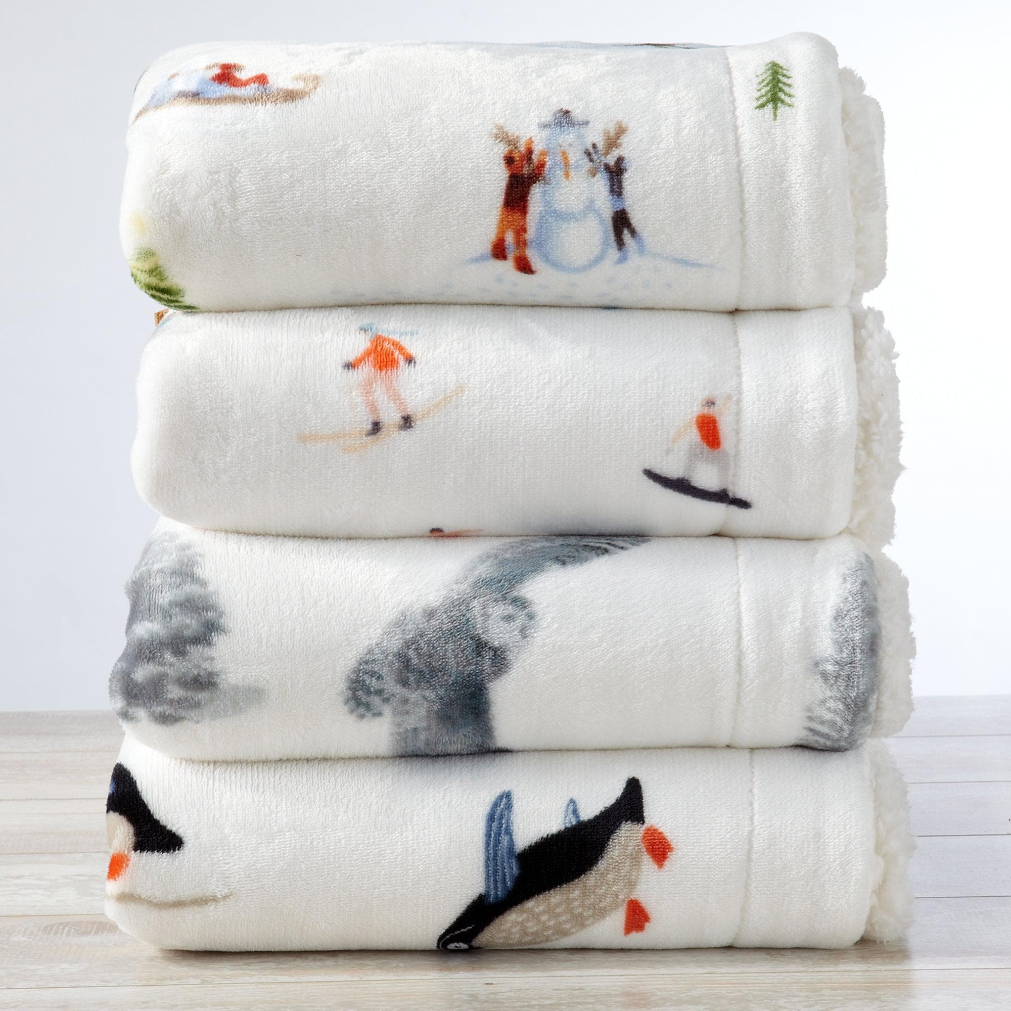 Sherpa Throw Blanket - Hudson Collection - Best Buy Furniture