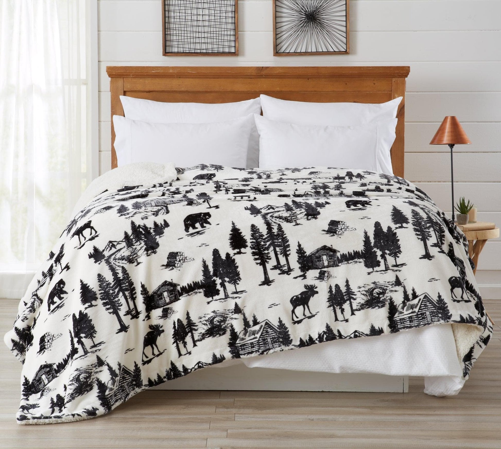 Velvet Plush Sherpa Luxury Bed Blanket - Cielo Collection - Best Buy Furniture