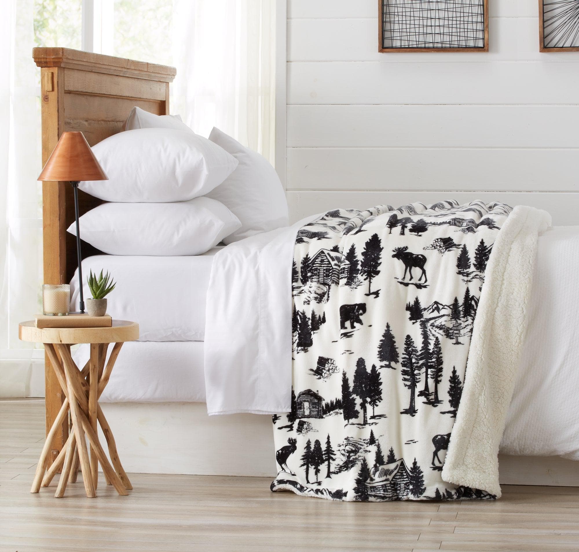 Velvet Plush Sherpa Luxury Bed Blanket - Cielo Collection - Best Buy Furniture