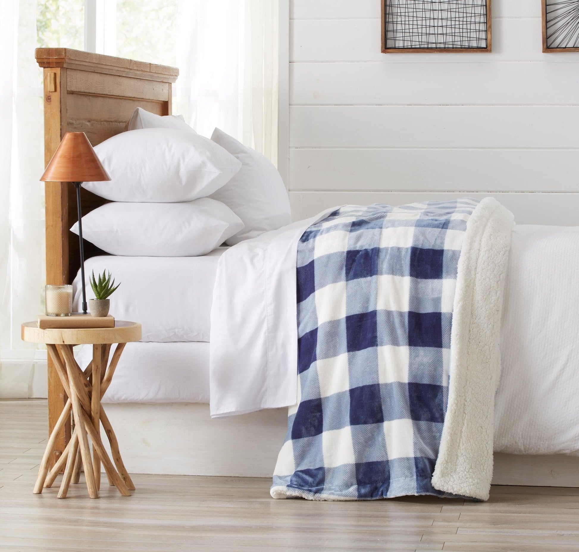 Velvet Plush Sherpa Luxury Bed Blanket - Cielo Collection - Best Buy Furniture