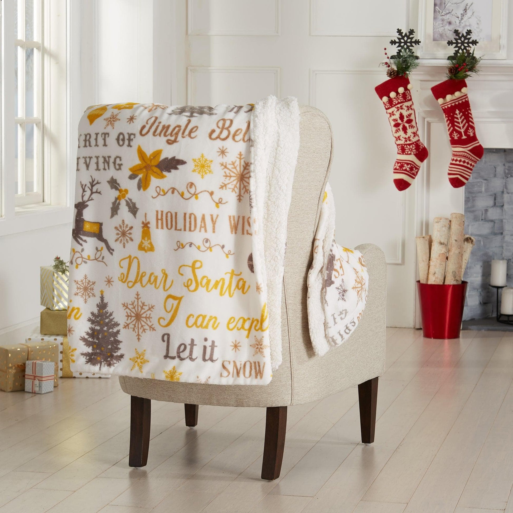 Holiday Sherpa Throw - Esmay Collection - Best Buy Furniture
