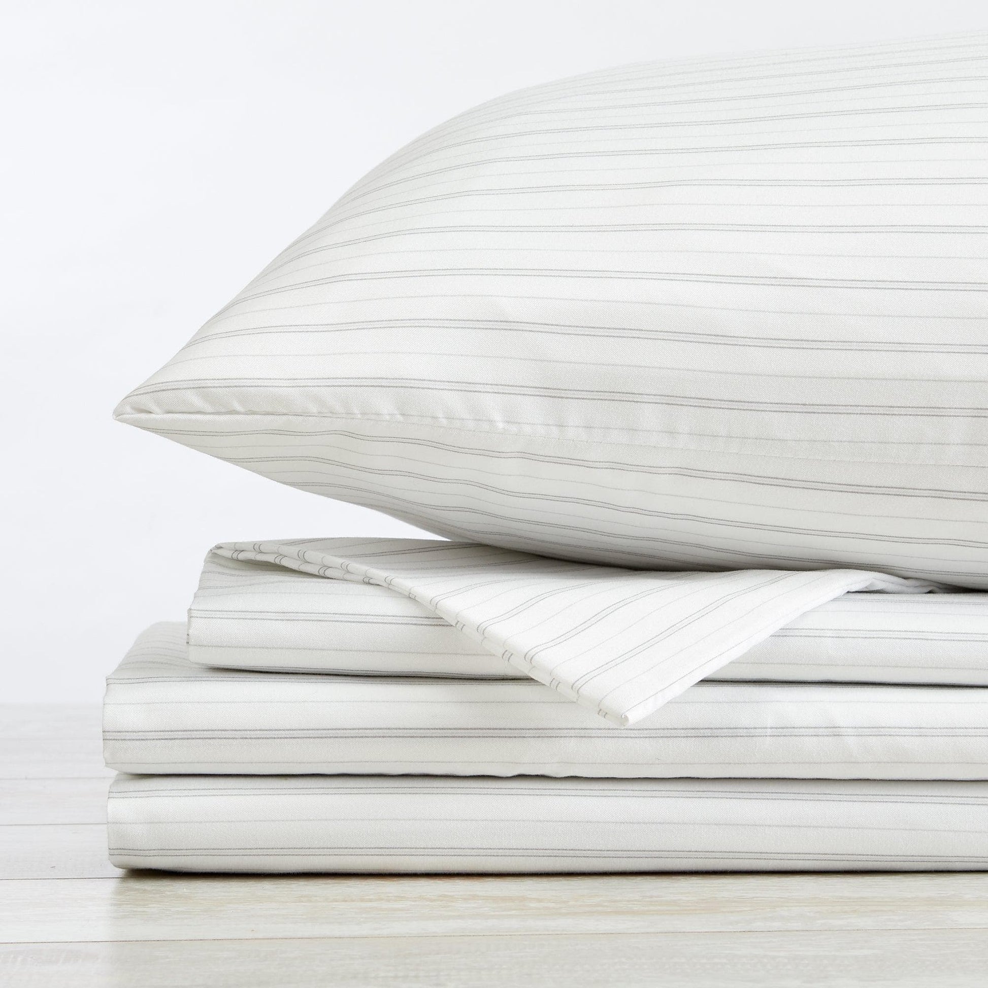 Microfiber Stripe Sheet Set - Adeline Collection - Best Buy Furniture