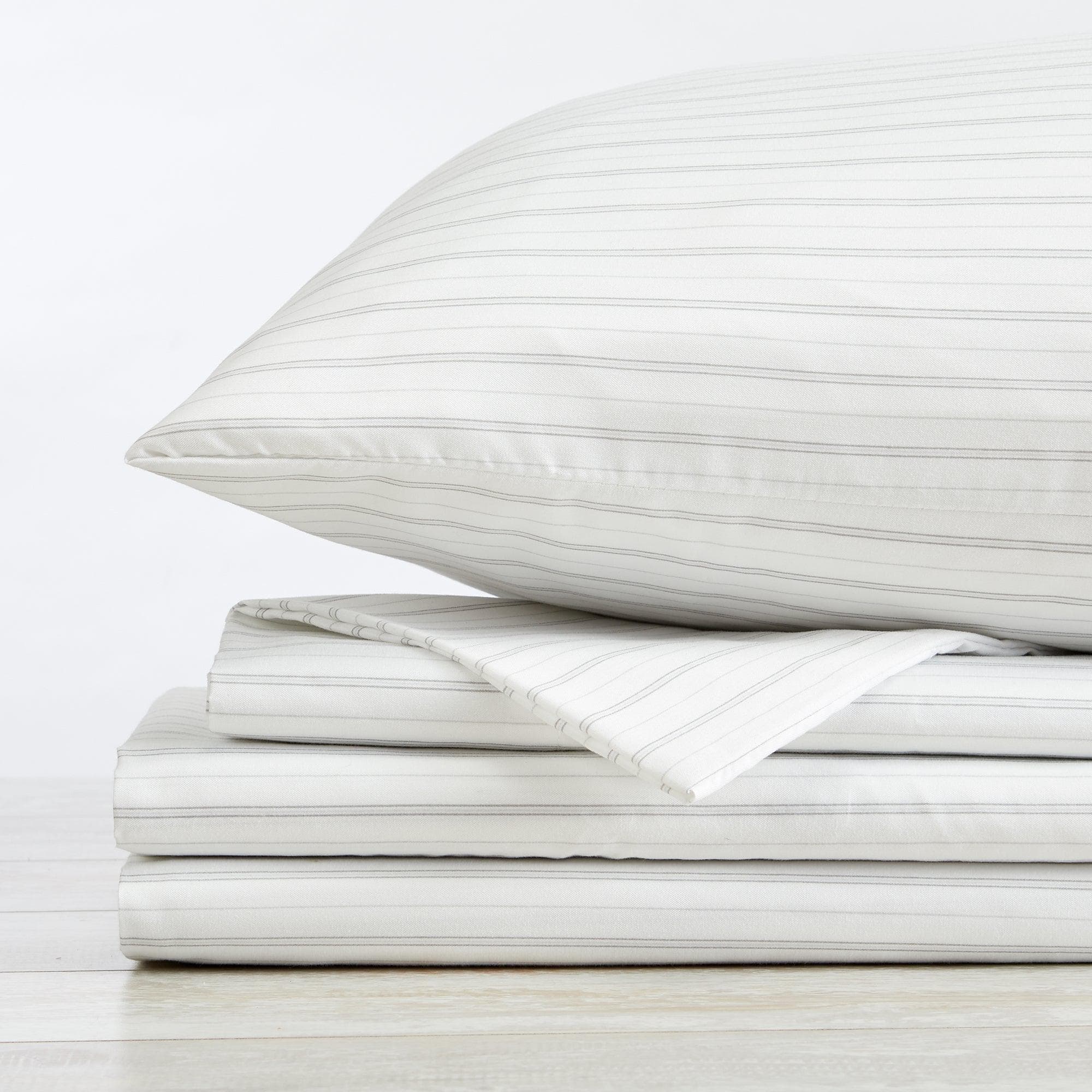 Microfiber Stripe Sheet Set - Adeline Collection - Best Buy Furniture