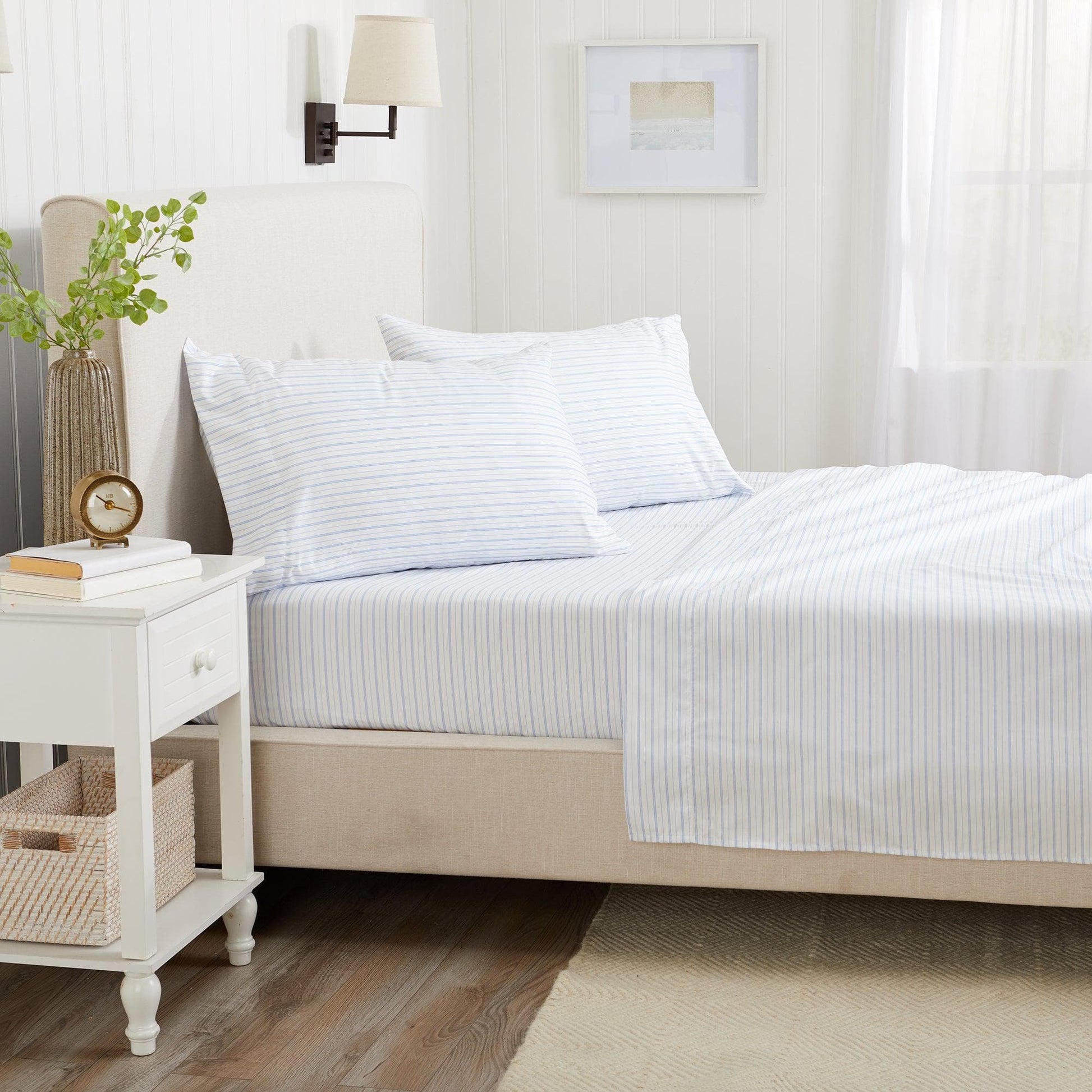 Microfiber Stripe Sheet Set - Adeline Collection - Best Buy Furniture