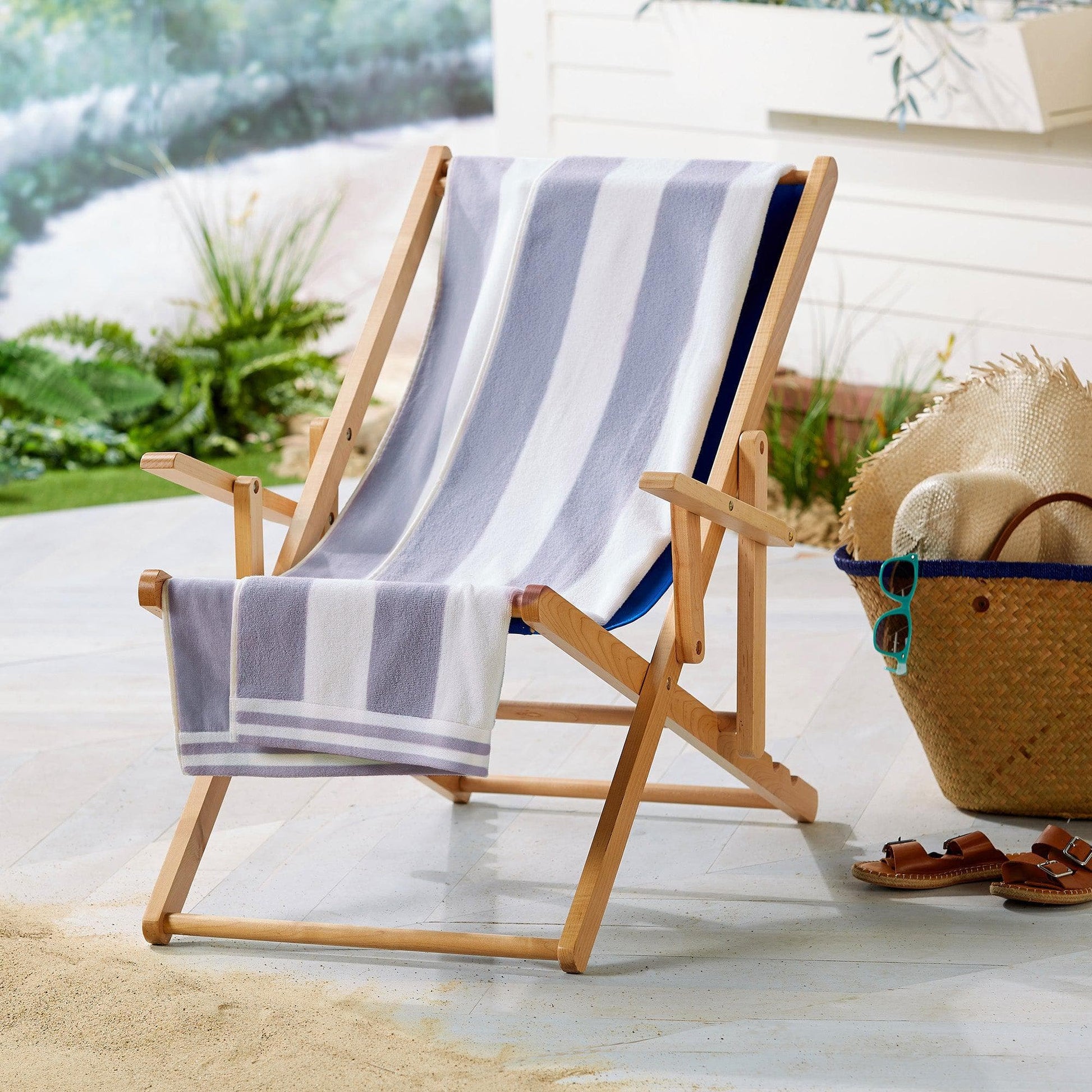 Oversized Striped Cabana Beach Towel - Edgartown Collection - Best Buy Furniture