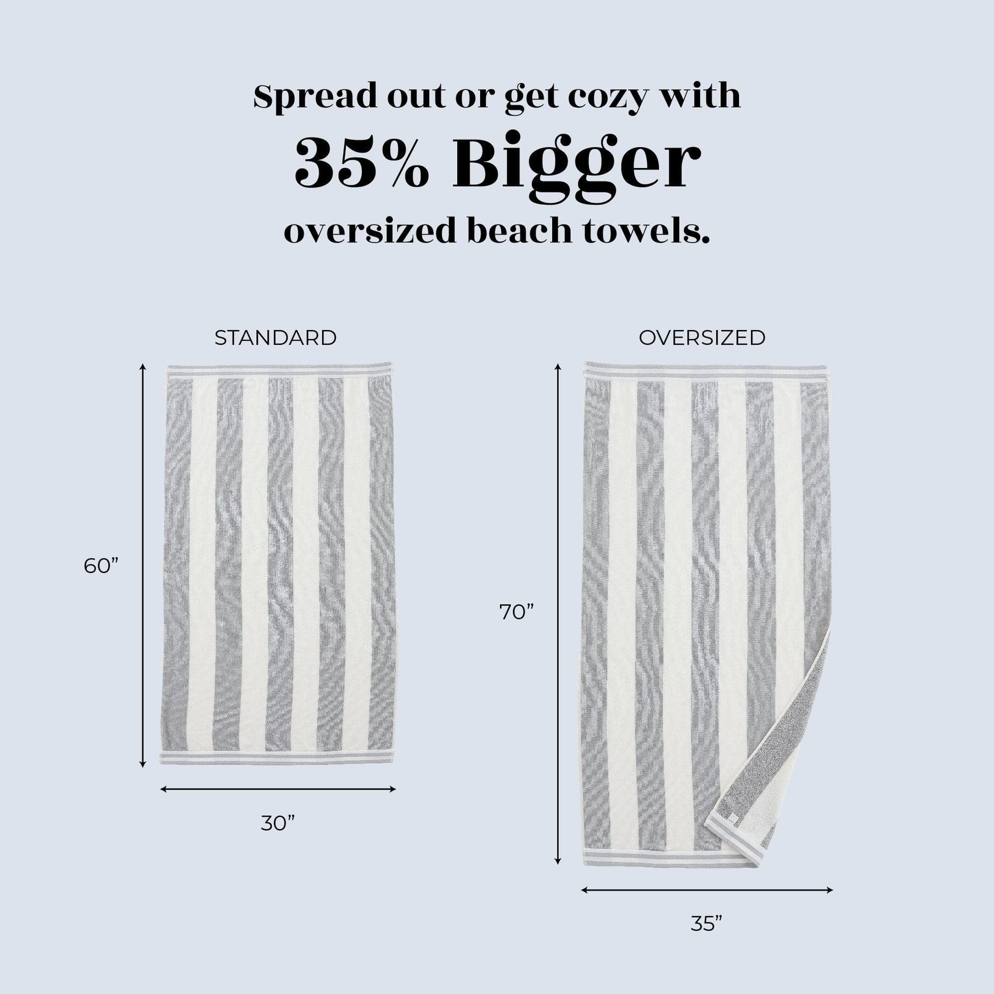 Oversized Striped Cabana Beach Towel - Edgartown Collection - Best Buy Furniture