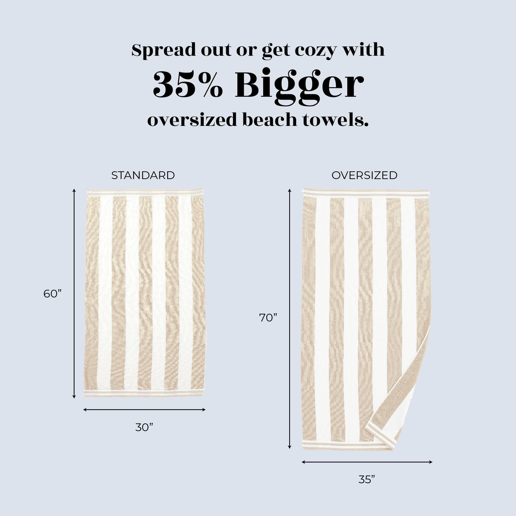 Oversized Striped Cabana Beach Towel - Edgartown Collection - Best Buy Furniture