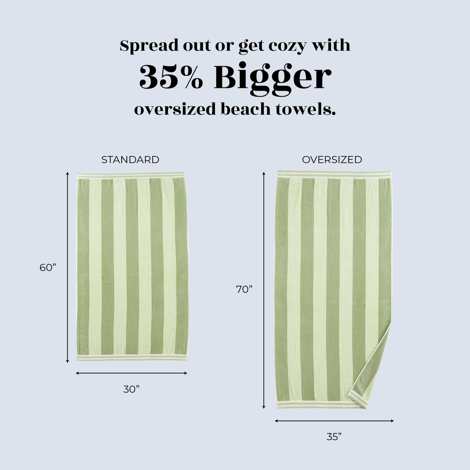 Oversized Striped Cabana Beach Towel - Edgartown Collection - Best Buy Furniture