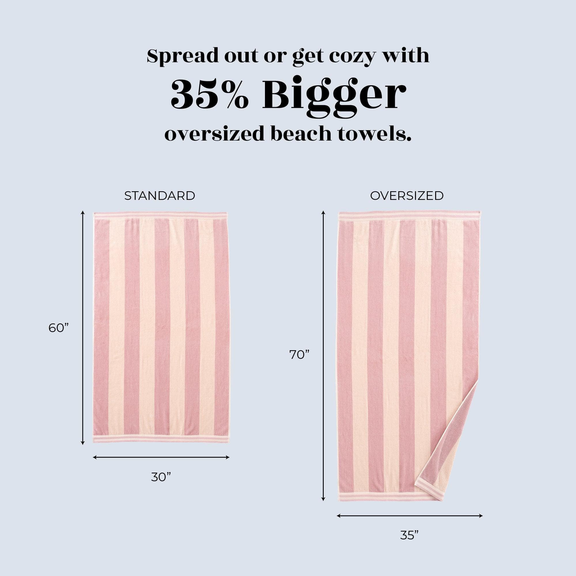 Oversized Striped Cabana Beach Towel - Edgartown Collection - Best Buy Furniture