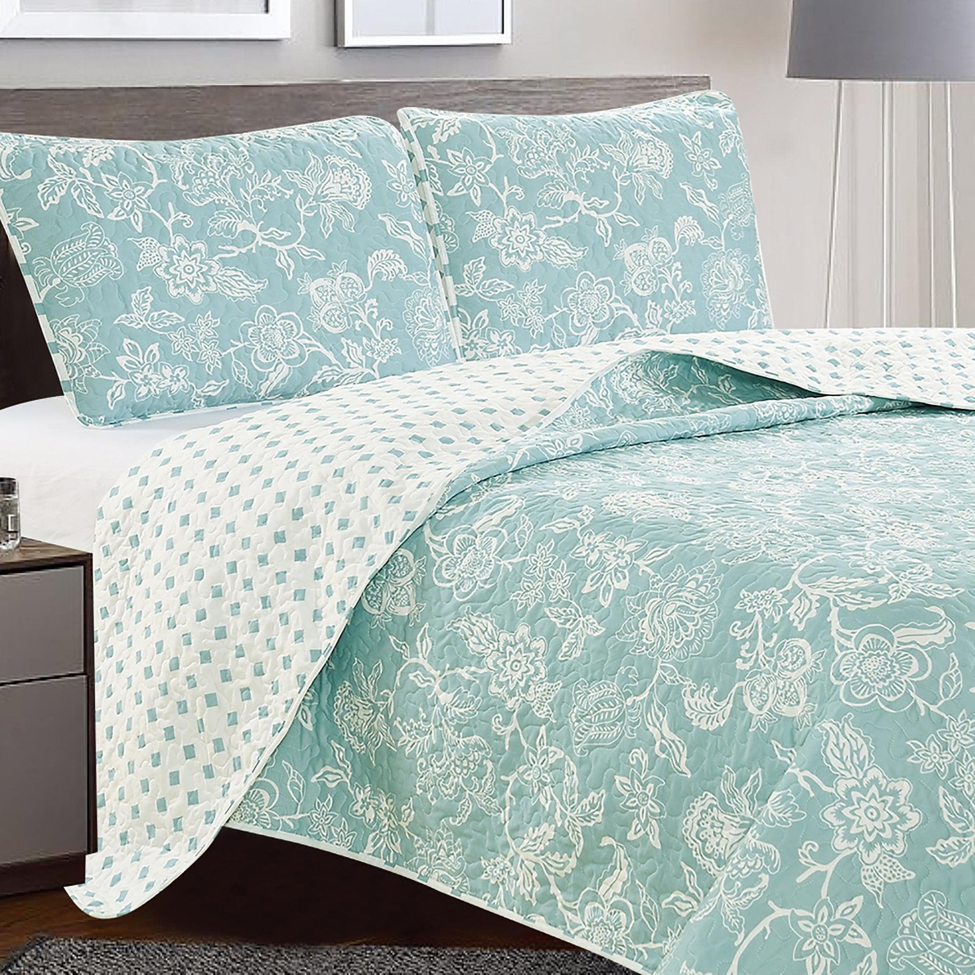 3-Piece Floral Quilt - Emma Collection - Best Buy Furniture
