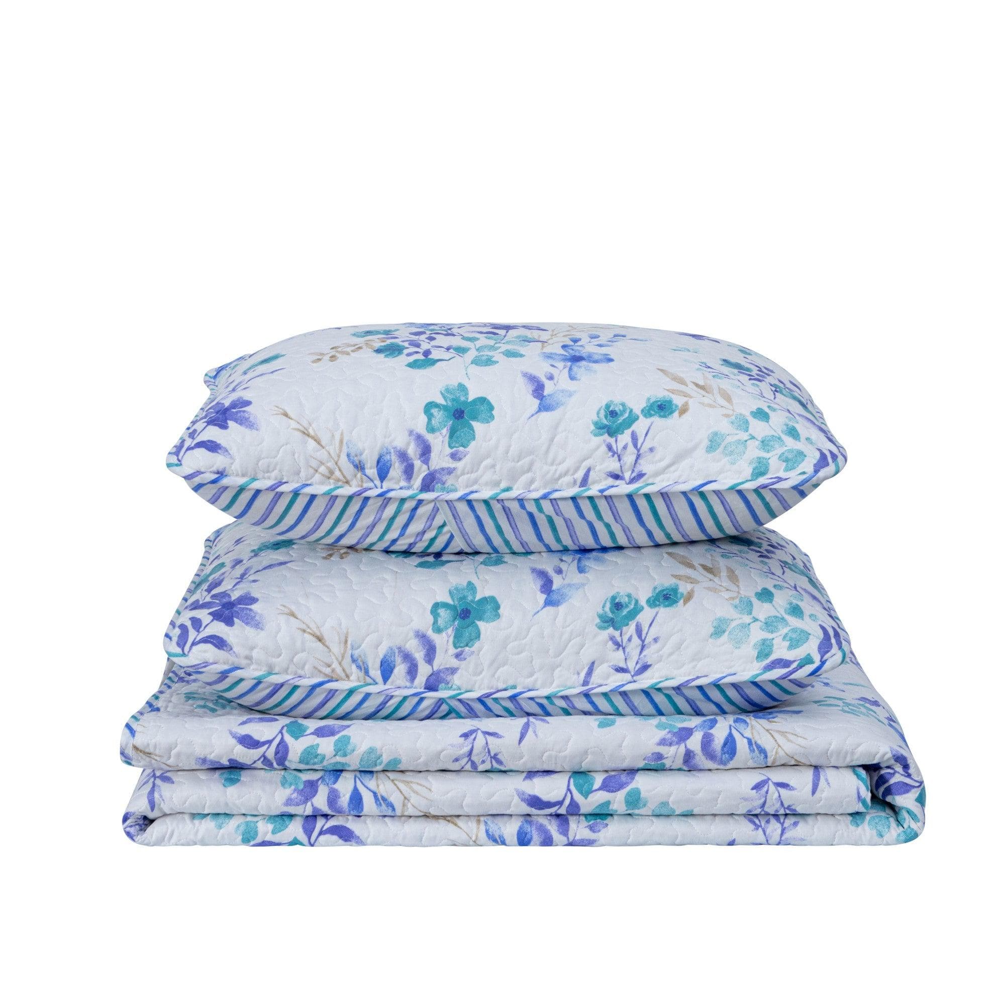 3-Piece Floral Quilt Set - April Morning - Best Buy Furniture