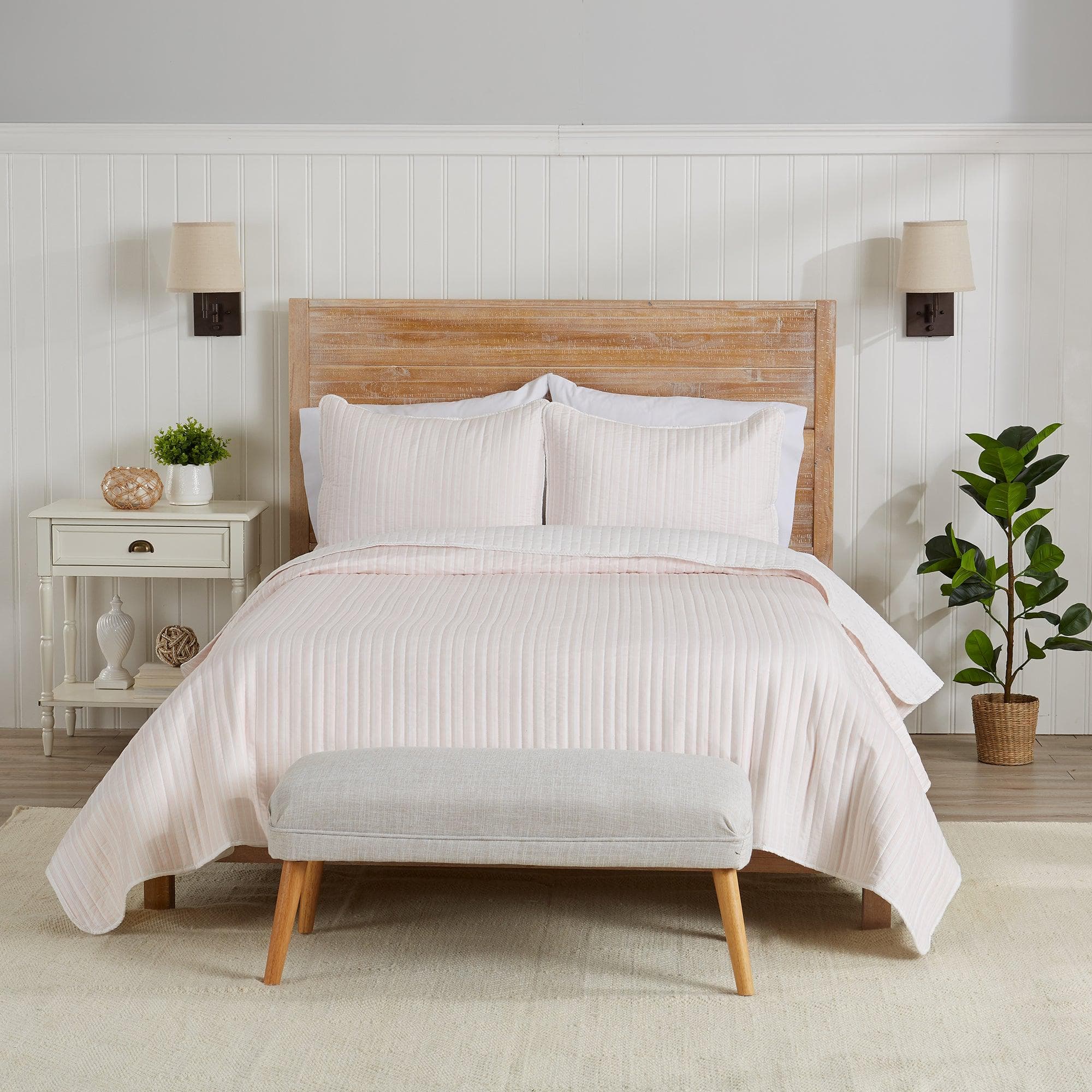 3-Piece Stripe Quilt - Marcie Collection - Best Buy Furniture